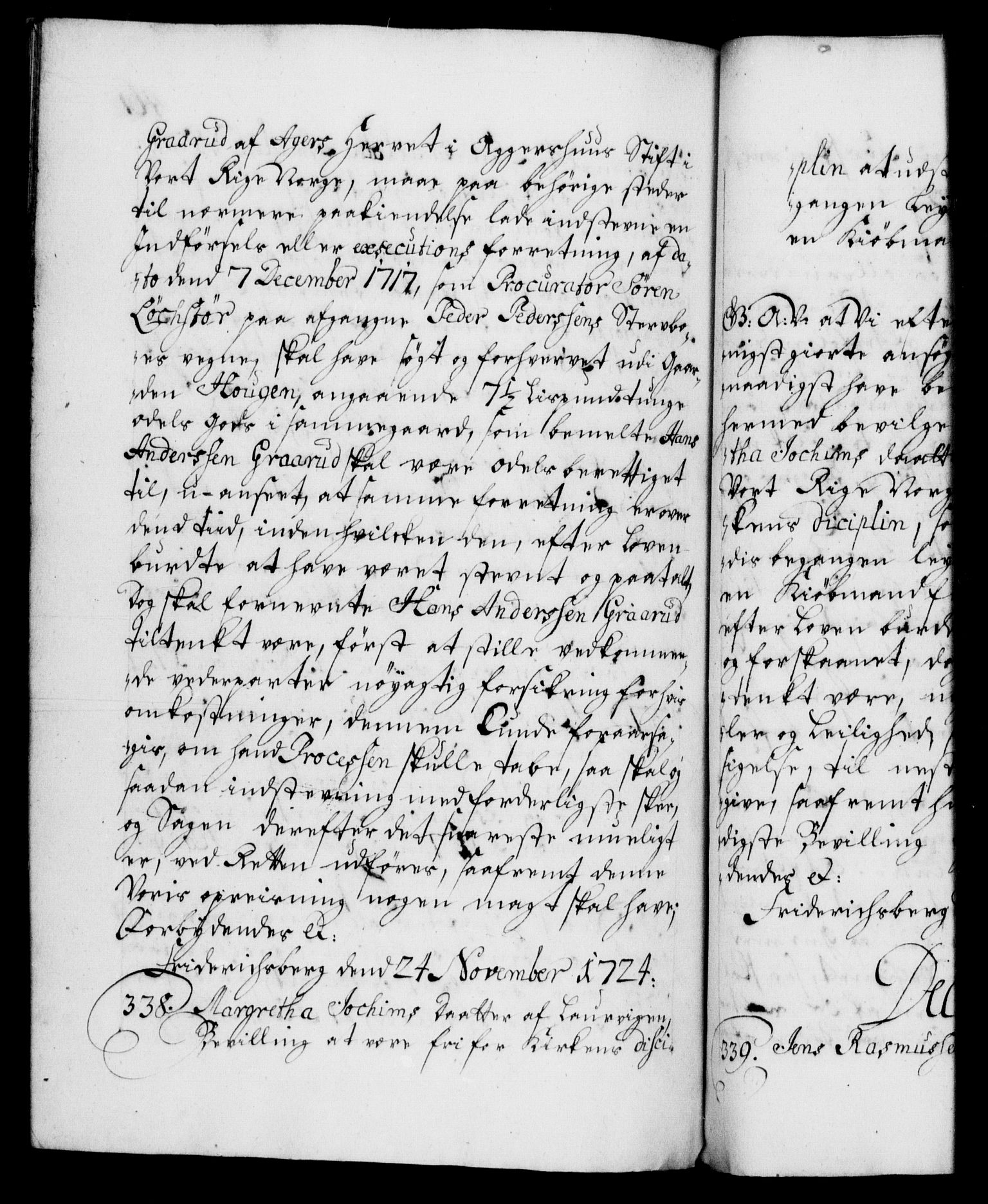 Danske Kanselli 1572-1799, AV/RA-EA-3023/F/Fc/Fca/Fcaa/L0024: Norske registre, 1723-1725, p. 461b