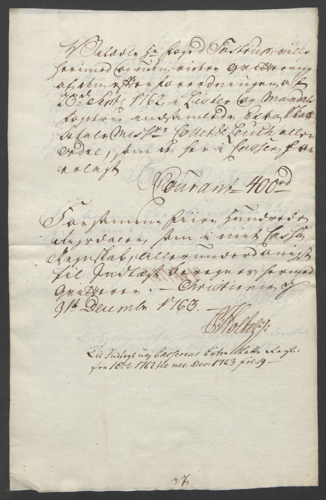 Rentekammeret inntil 1814, Reviderte regnskaper, Fogderegnskap, AV/RA-EA-4092/R45/L2704: Ekstraskatten Lista og Mandal, 1762-1768, p. 107