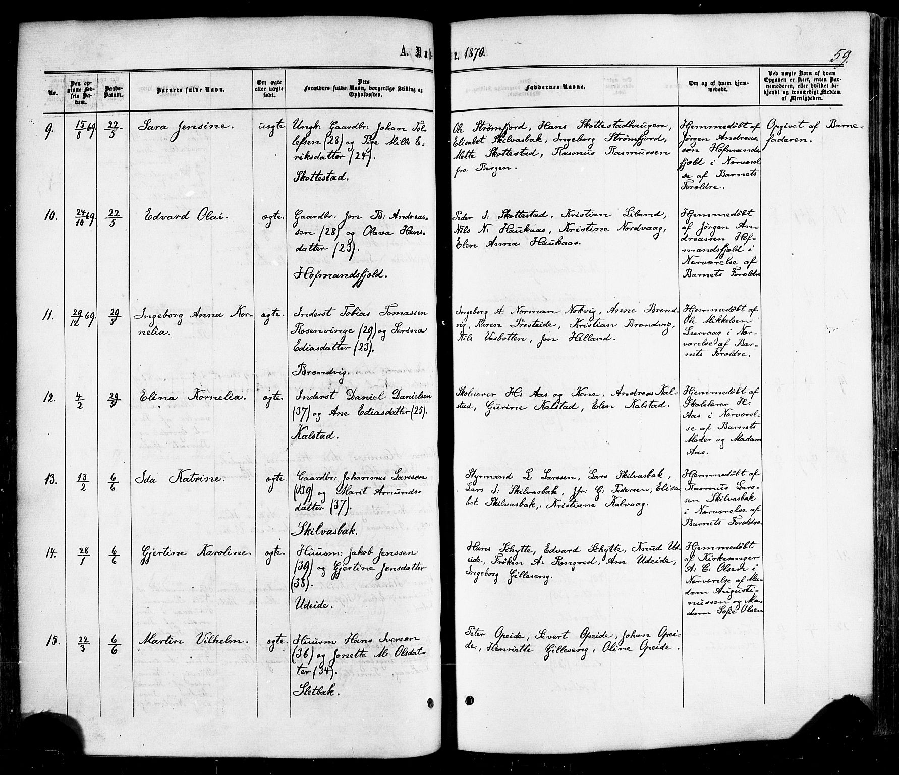 Ministerialprotokoller, klokkerbøker og fødselsregistre - Nordland, SAT/A-1459/859/L0845: Parish register (official) no. 859A05, 1863-1877, p. 59