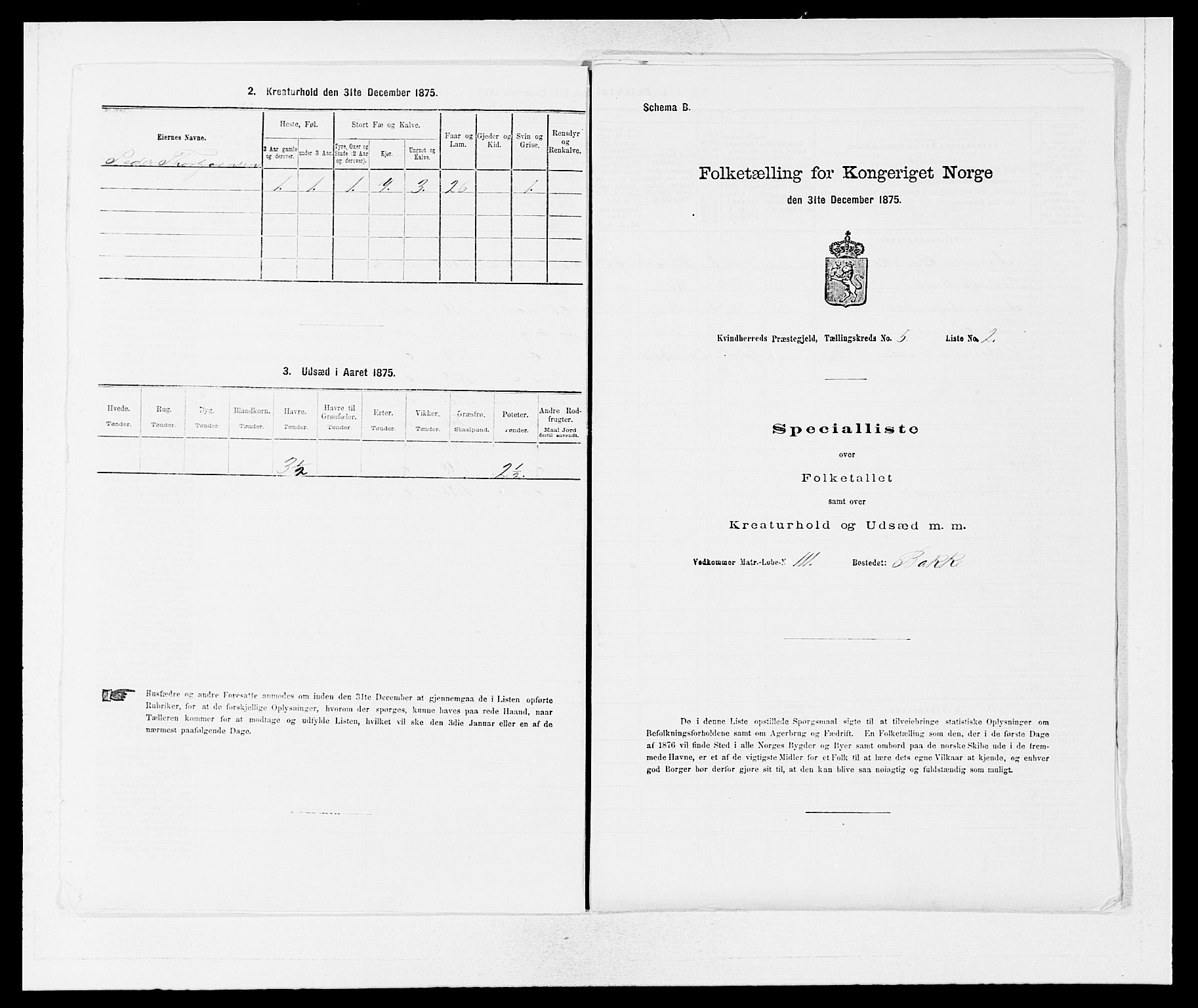 SAB, 1875 census for 1224P Kvinnherad, 1875, p. 407