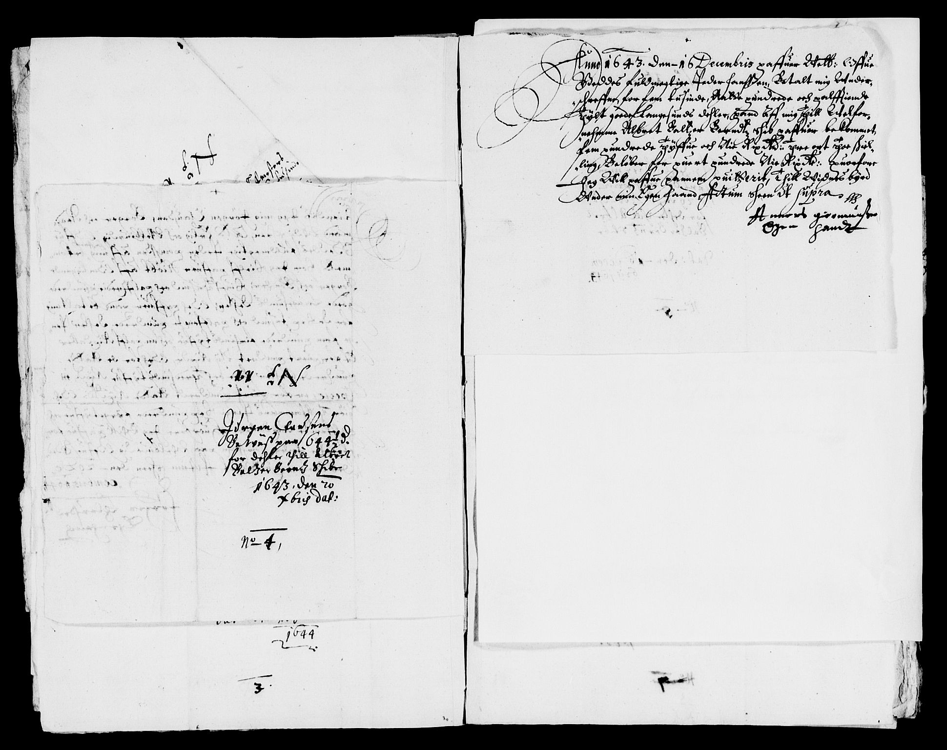 Rentekammeret inntil 1814, Reviderte regnskaper, Lensregnskaper, AV/RA-EA-5023/R/Rb/Rbp/L0028: Bratsberg len, 1642-1644