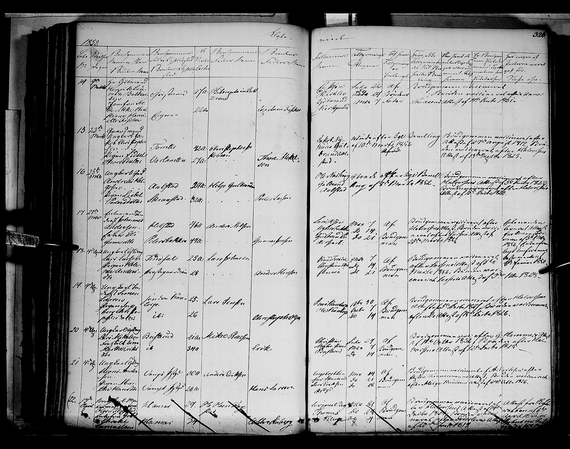 Vang prestekontor, Hedmark, AV/SAH-PREST-008/H/Ha/Haa/L0010: Parish register (official) no. 10, 1841-1855, p. 326