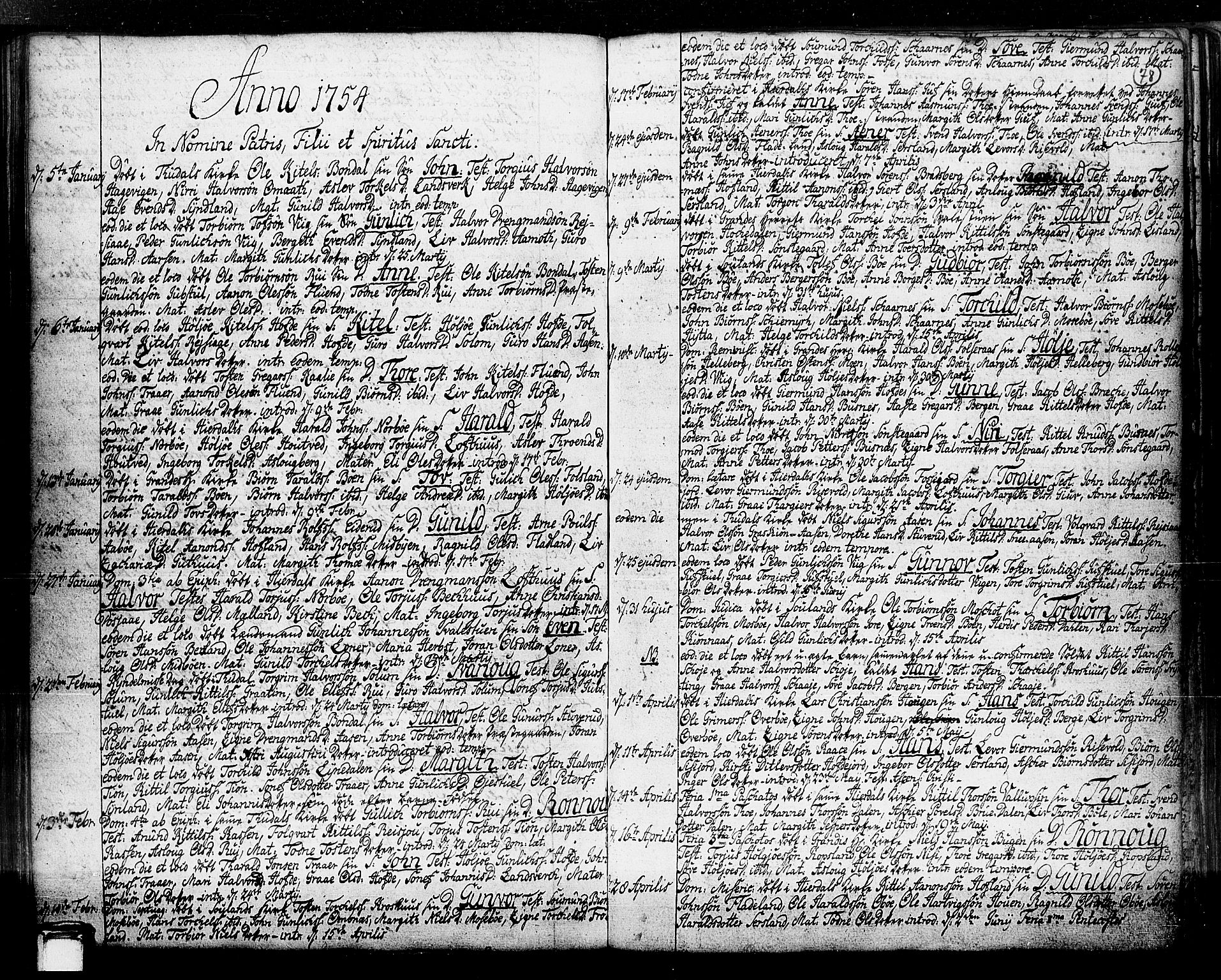 Hjartdal kirkebøker, SAKO/A-270/F/Fa/L0003: Parish register (official) no. I 3, 1727-1775, p. 78