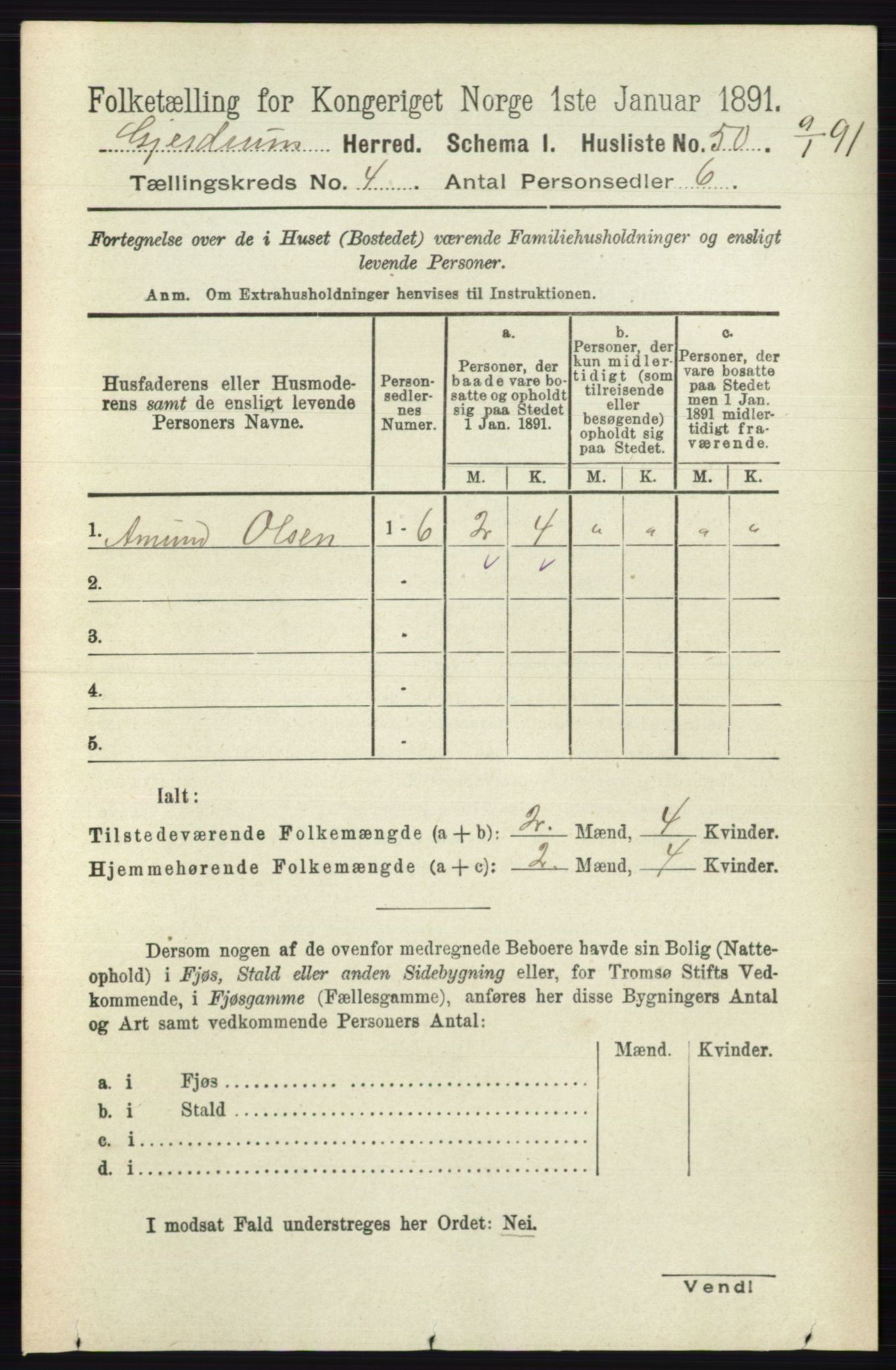 RA, 1891 census for 0234 Gjerdrum, 1891, p. 1799