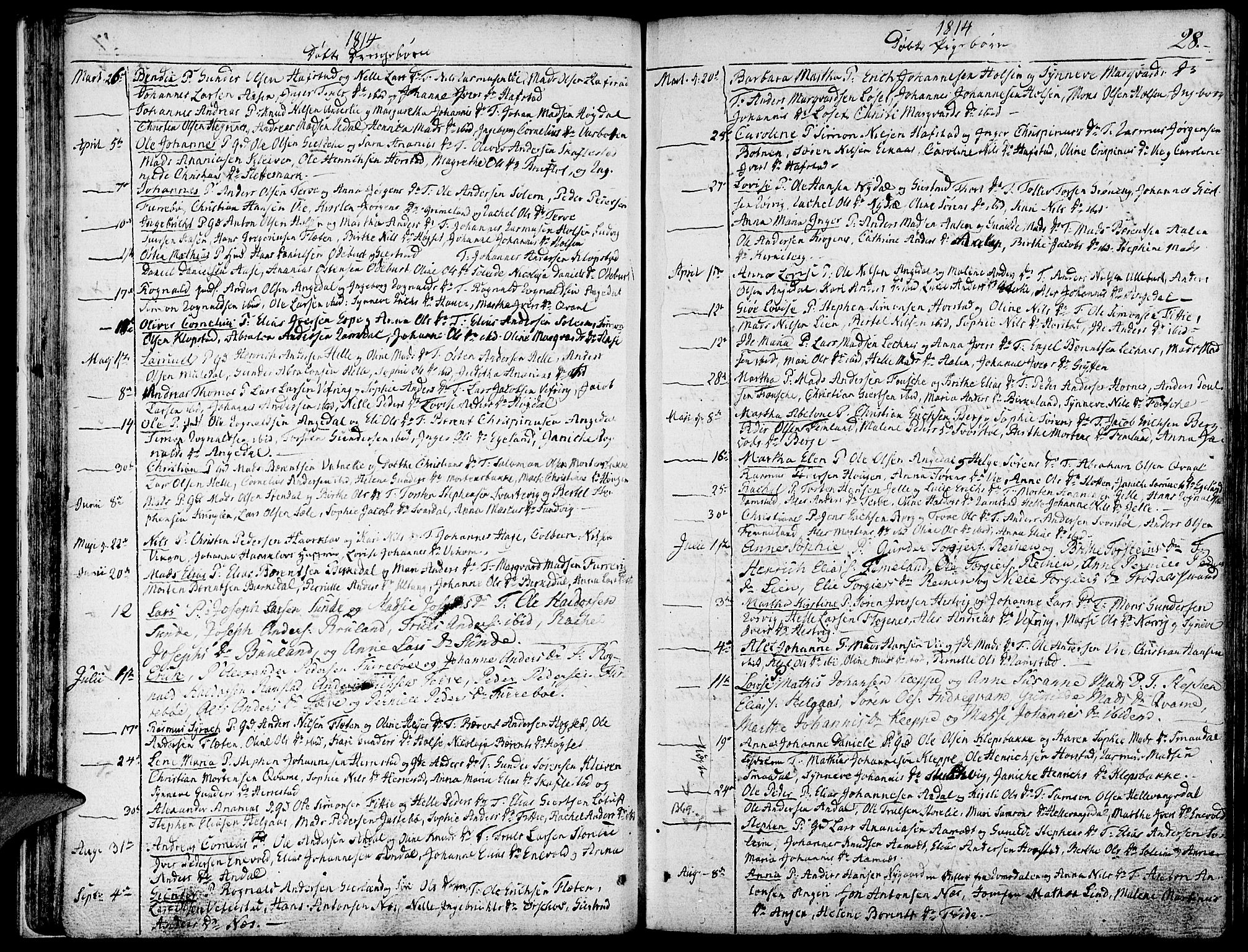 Førde sokneprestembete, SAB/A-79901/H/Haa/Haaa/L0005: Parish register (official) no. A 5, 1803-1821, p. 28