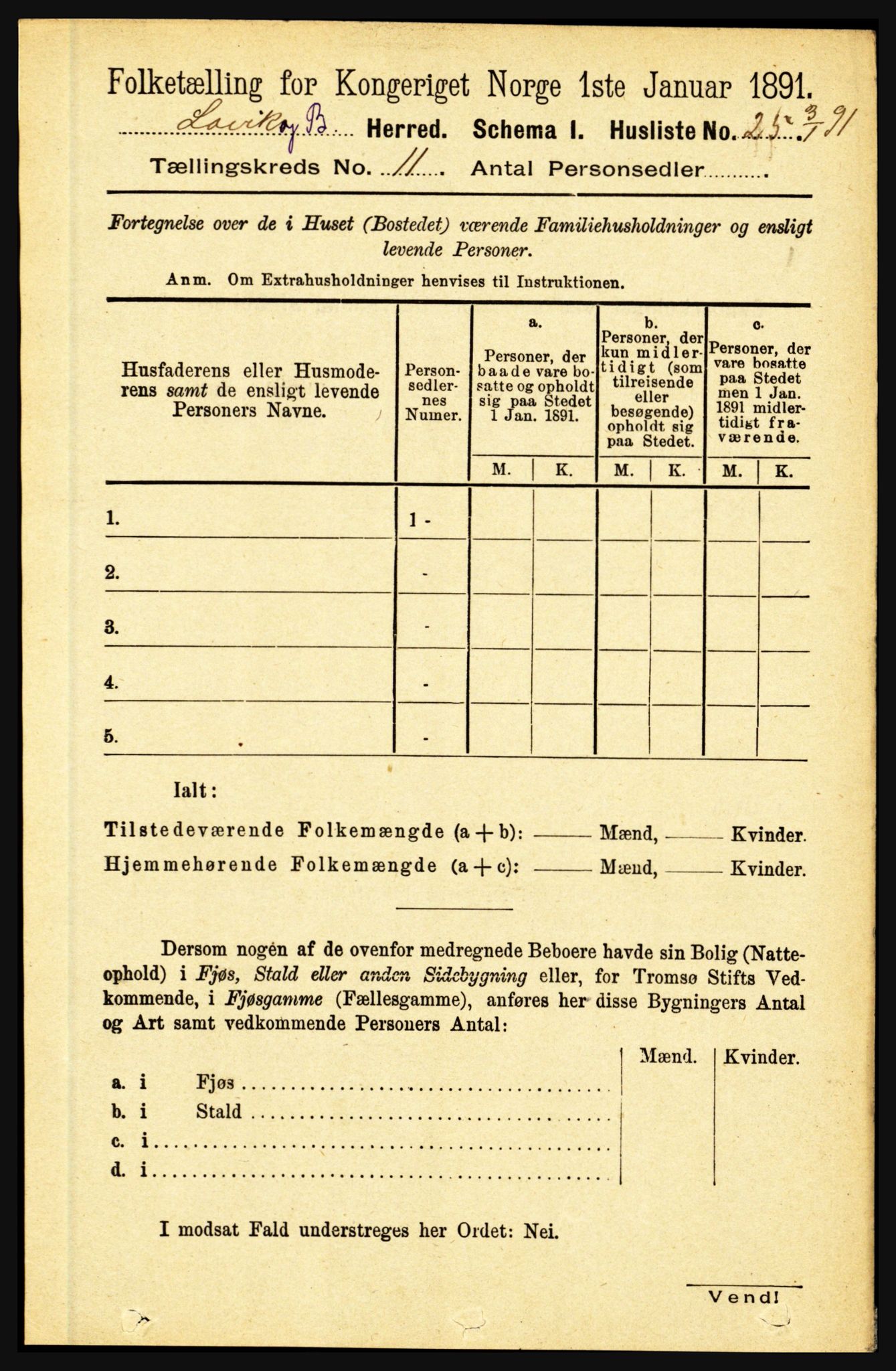 RA, 1891 census for 1415 Lavik og Brekke, 1891, p. 2132