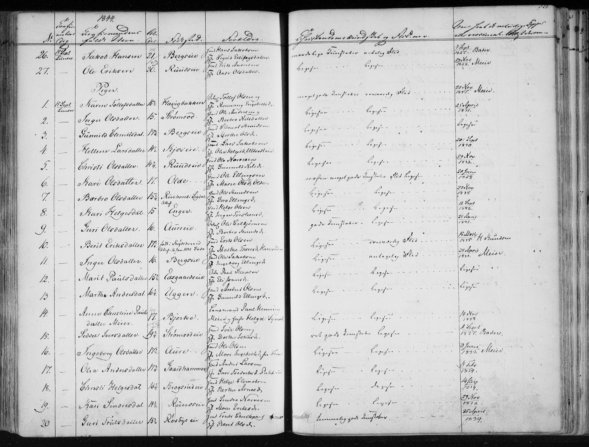 Norderhov kirkebøker, SAKO/A-237/F/Fa/L0010: Parish register (official) no. 10, 1837-1847, p. 328
