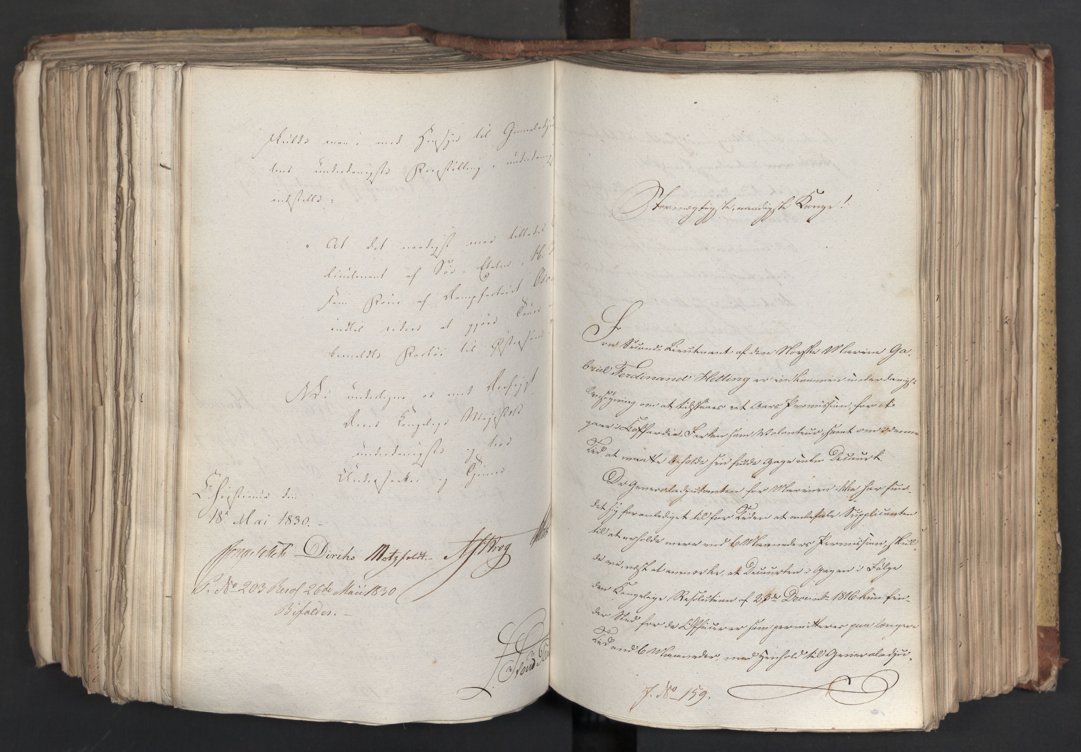 Statsrådsavdelingen i Stockholm, AV/RA-S-1003/D/Da/L0065: Regjeringsinnstillinger nr. 1-239, 1830, p. 589