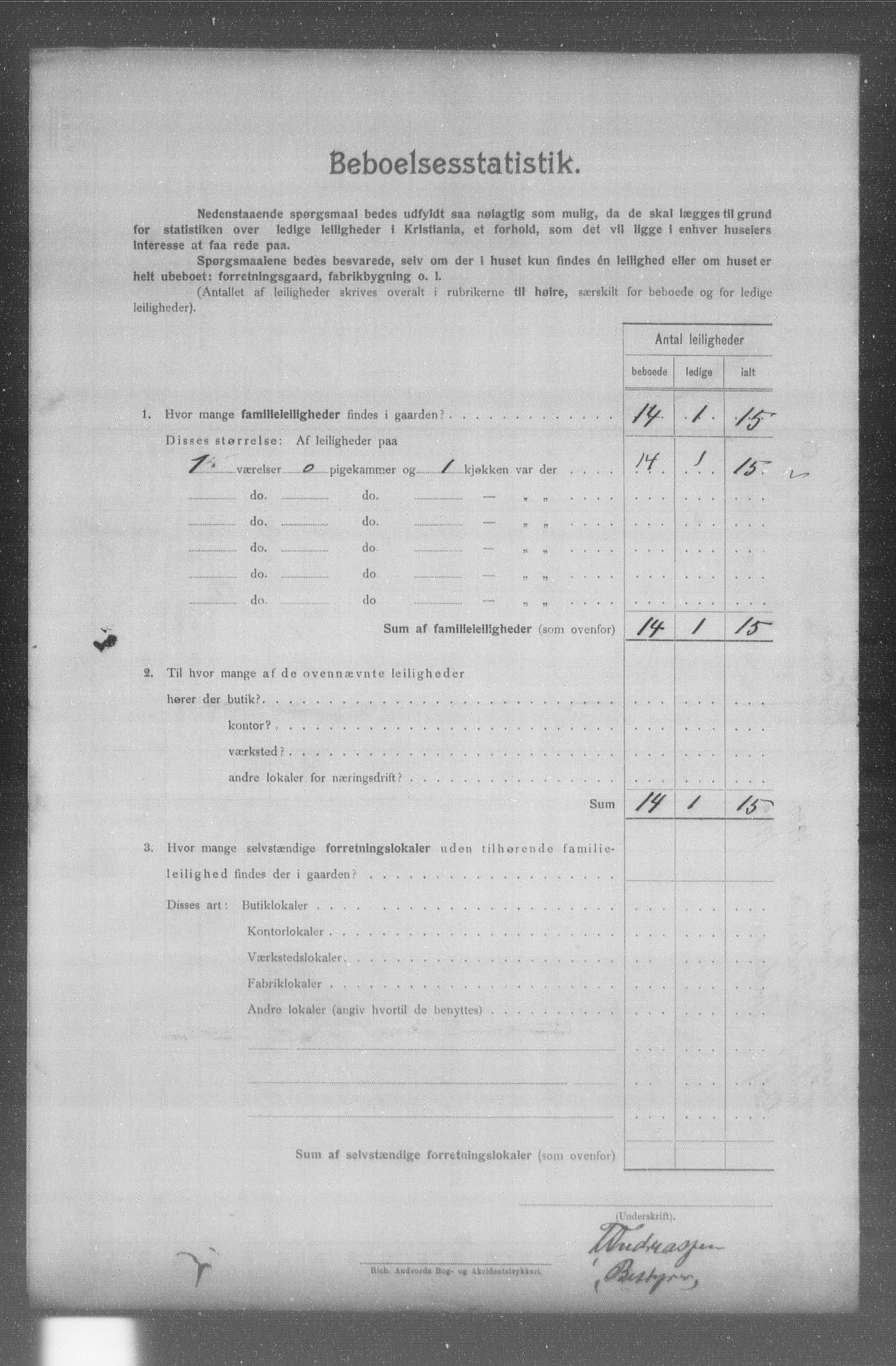 OBA, Municipal Census 1904 for Kristiania, 1904, p. 7699