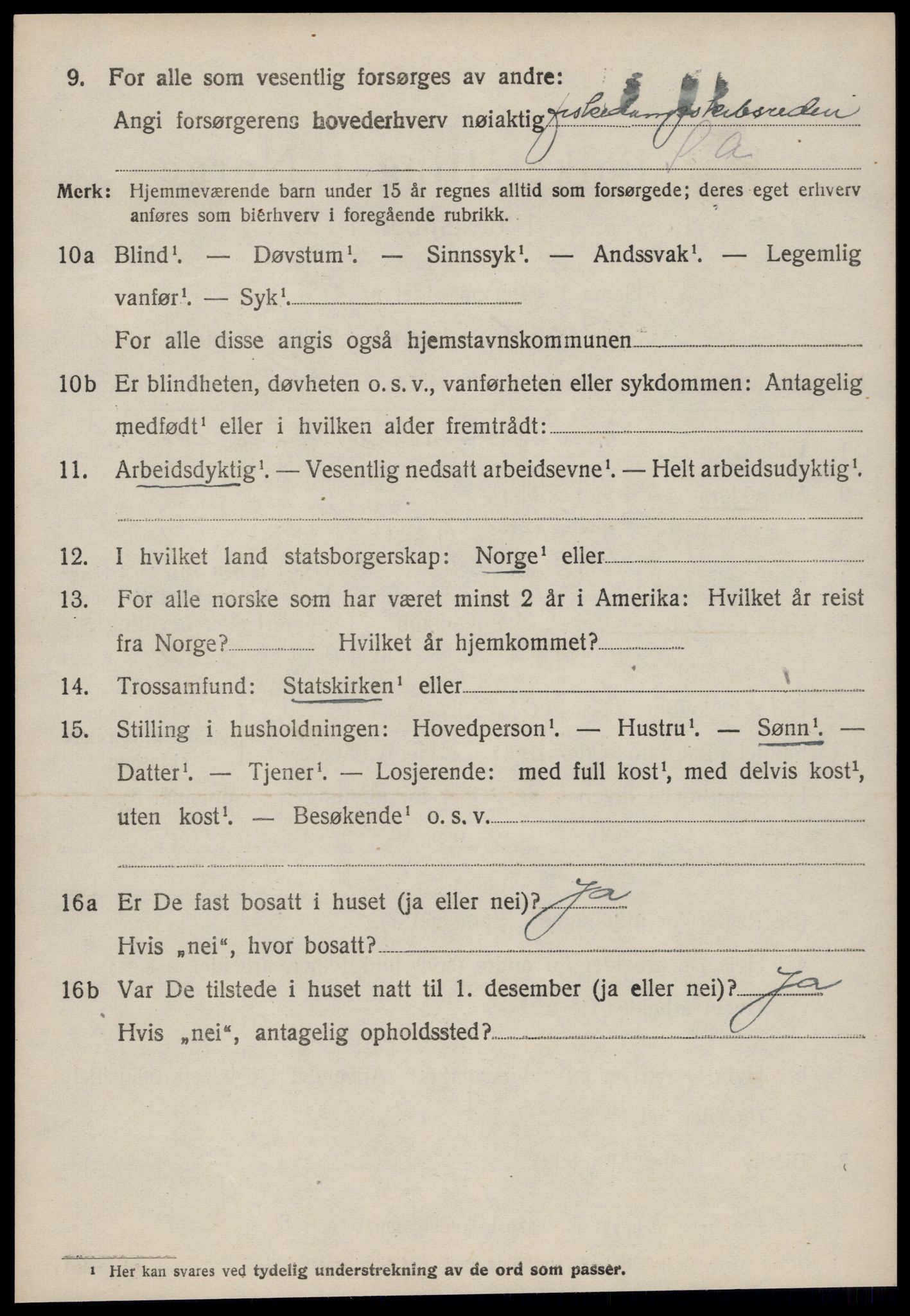 SAT, 1920 census for Hareid, 1920, p. 3574