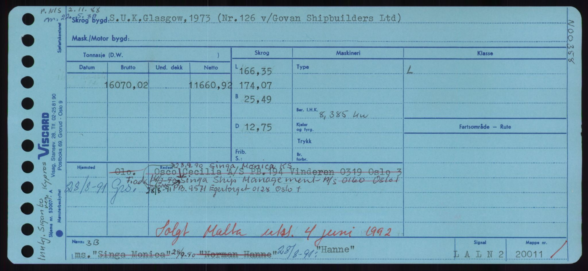 Sjøfartsdirektoratet med forløpere, Skipsmålingen, RA/S-1627/H/Hd/L0014: Fartøy, H-Havl, p. 205