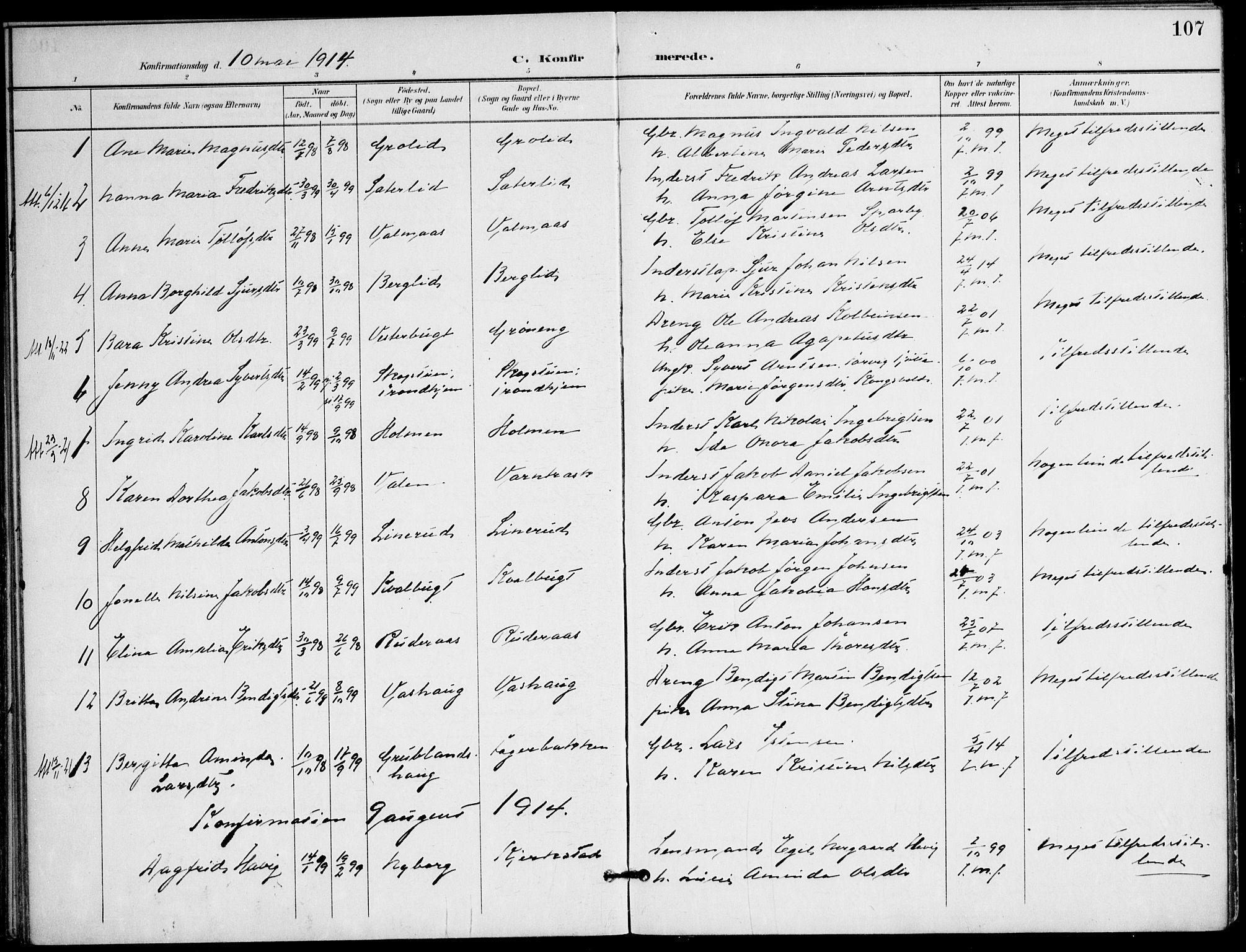 Ministerialprotokoller, klokkerbøker og fødselsregistre - Nordland, AV/SAT-A-1459/823/L0326: Parish register (official) no. 823A03, 1899-1919, p. 107