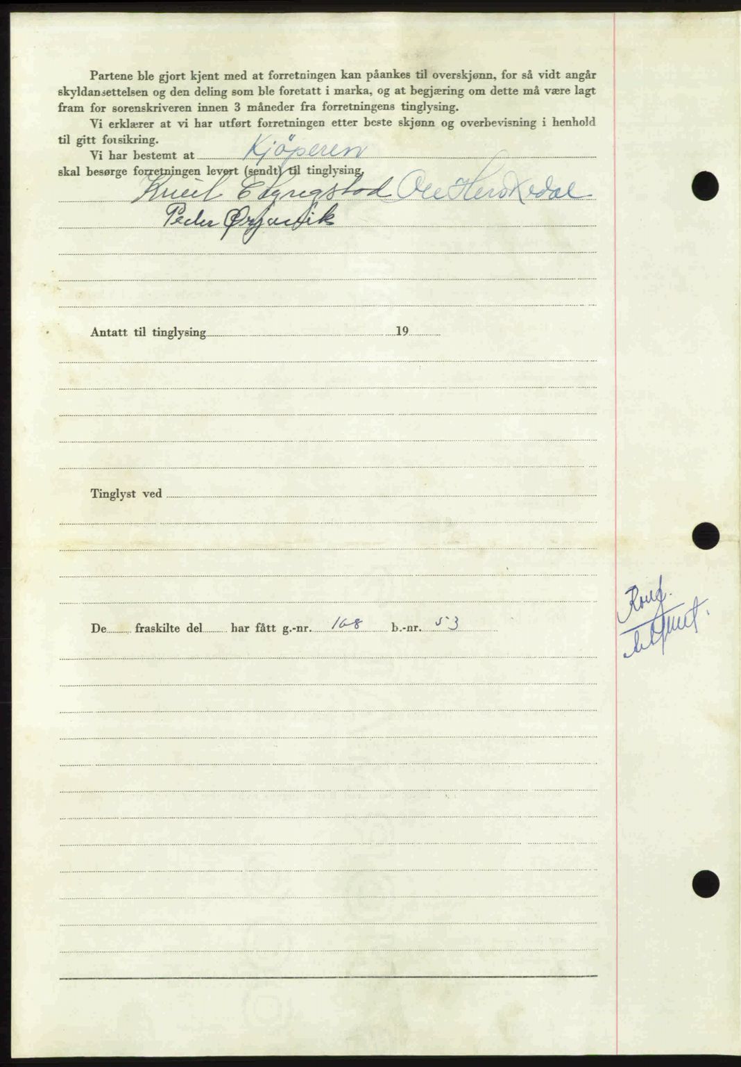 Nordmøre sorenskriveri, AV/SAT-A-4132/1/2/2Ca: Mortgage book no. A113, 1949-1950, Diary no: : 61/1950