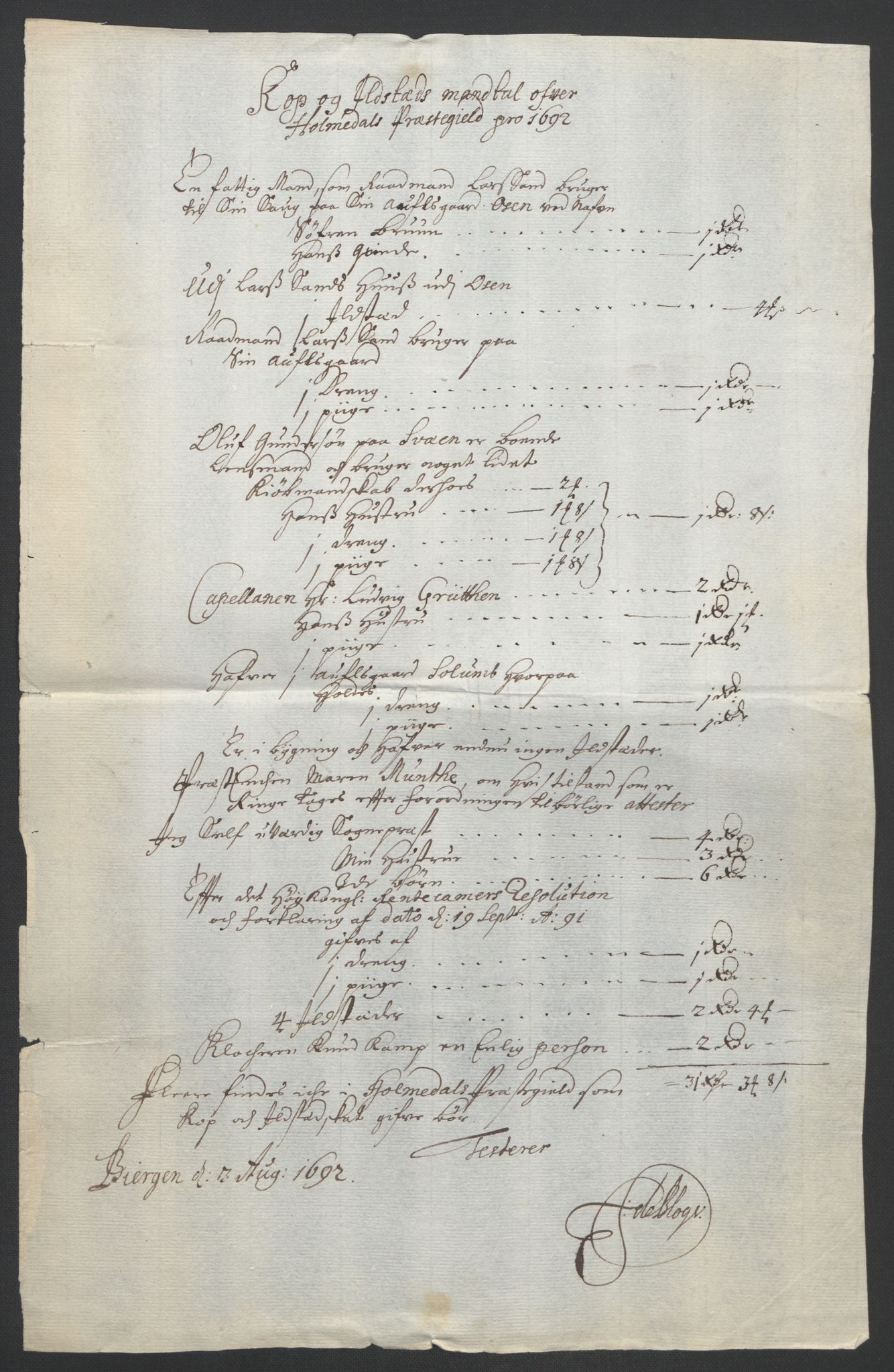 Rentekammeret inntil 1814, Reviderte regnskaper, Fogderegnskap, AV/RA-EA-4092/R53/L3420: Fogderegnskap Sunn- og Nordfjord, 1691-1692, p. 221