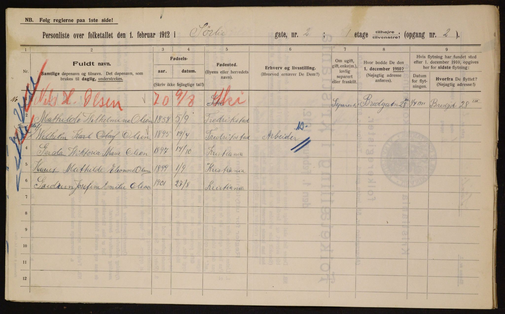 OBA, Municipal Census 1912 for Kristiania, 1912, p. 106475