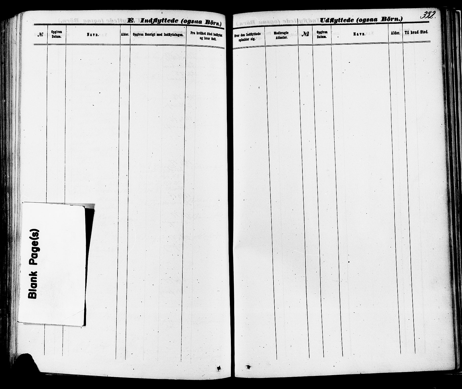Skien kirkebøker, SAKO/A-302/F/Fa/L0008: Parish register (official) no. 8, 1866-1877, p. 332