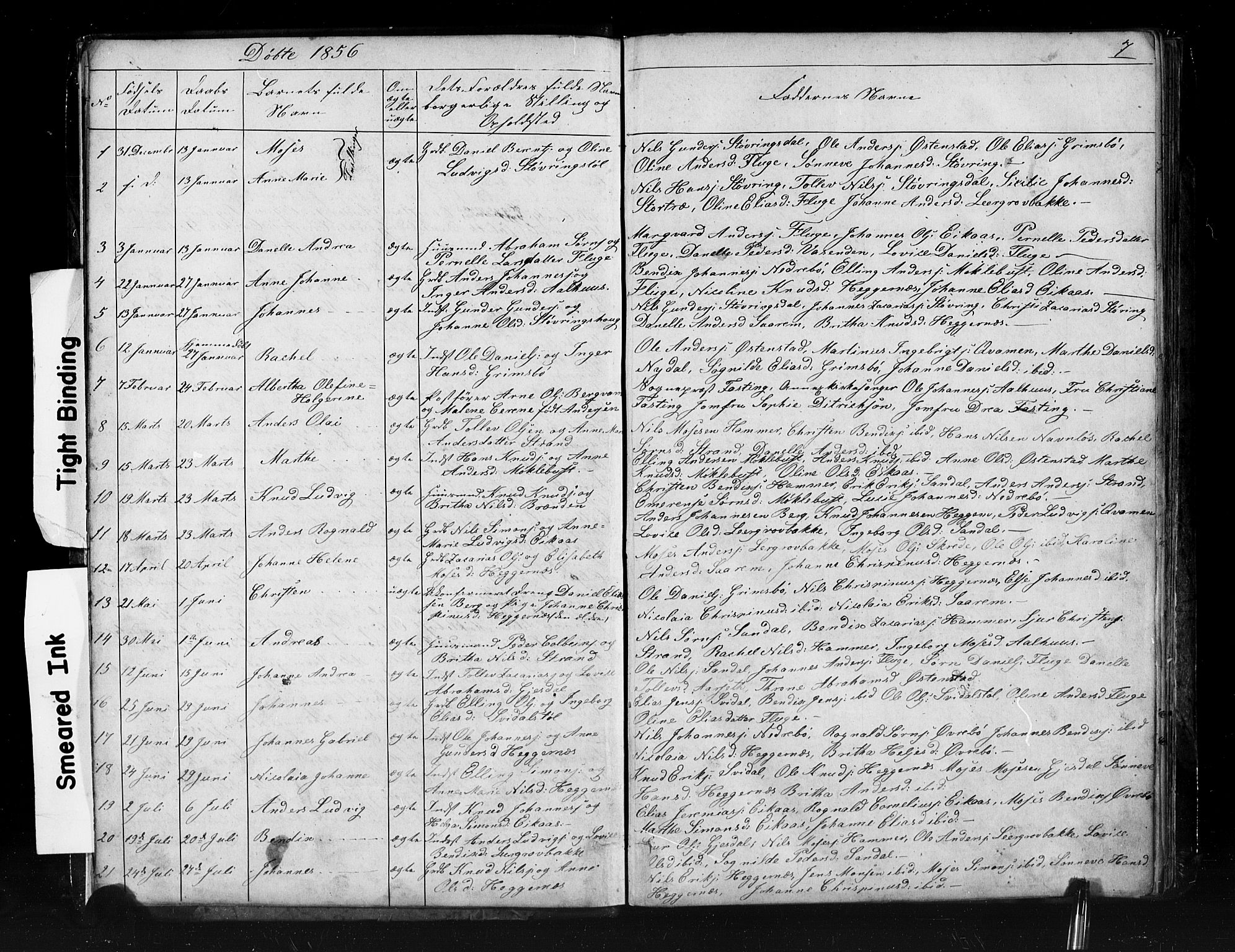 Jølster sokneprestembete, SAB/A-80701/H/Hab/Haba/L0001: Parish register (copy) no. A 1, 1853-1894, p. 7