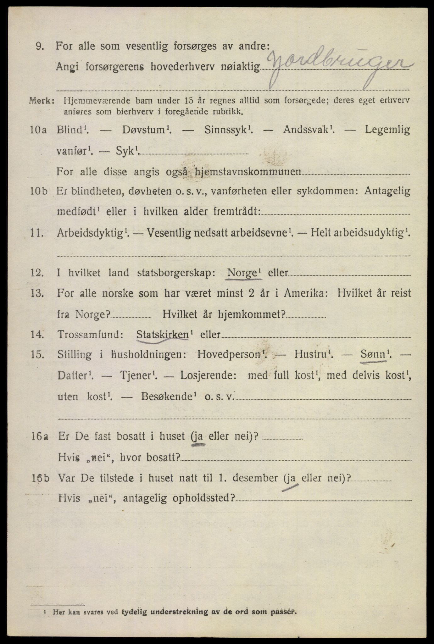 SAKO, 1920 census for Flesberg, 1920, p. 3776