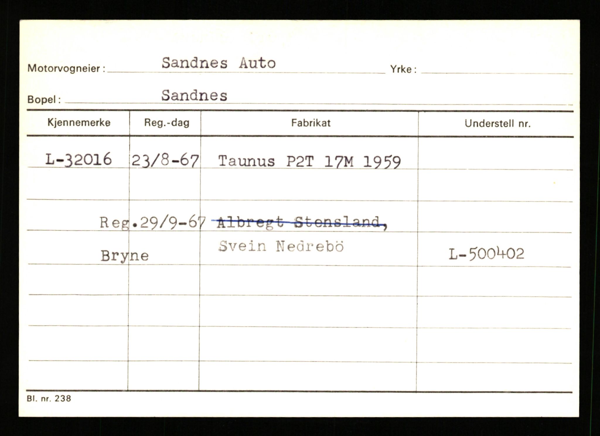 Stavanger trafikkstasjon, AV/SAST-A-101942/0/G/L0005: Registreringsnummer: 23000 - 34245, 1930-1971, p. 2766