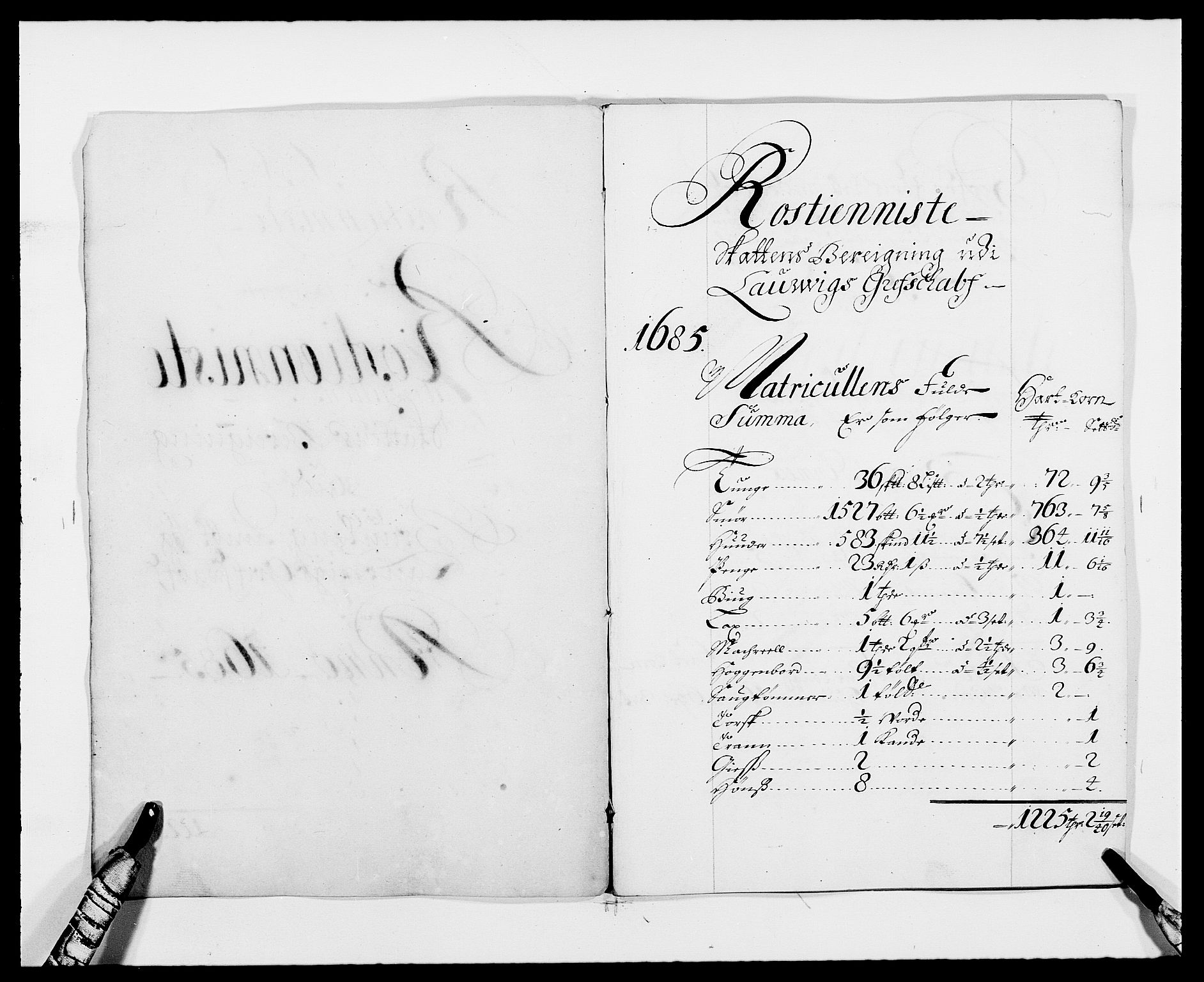 Rentekammeret inntil 1814, Reviderte regnskaper, Fogderegnskap, RA/EA-4092/R33/L1970: Fogderegnskap Larvik grevskap, 1675-1687, p. 112