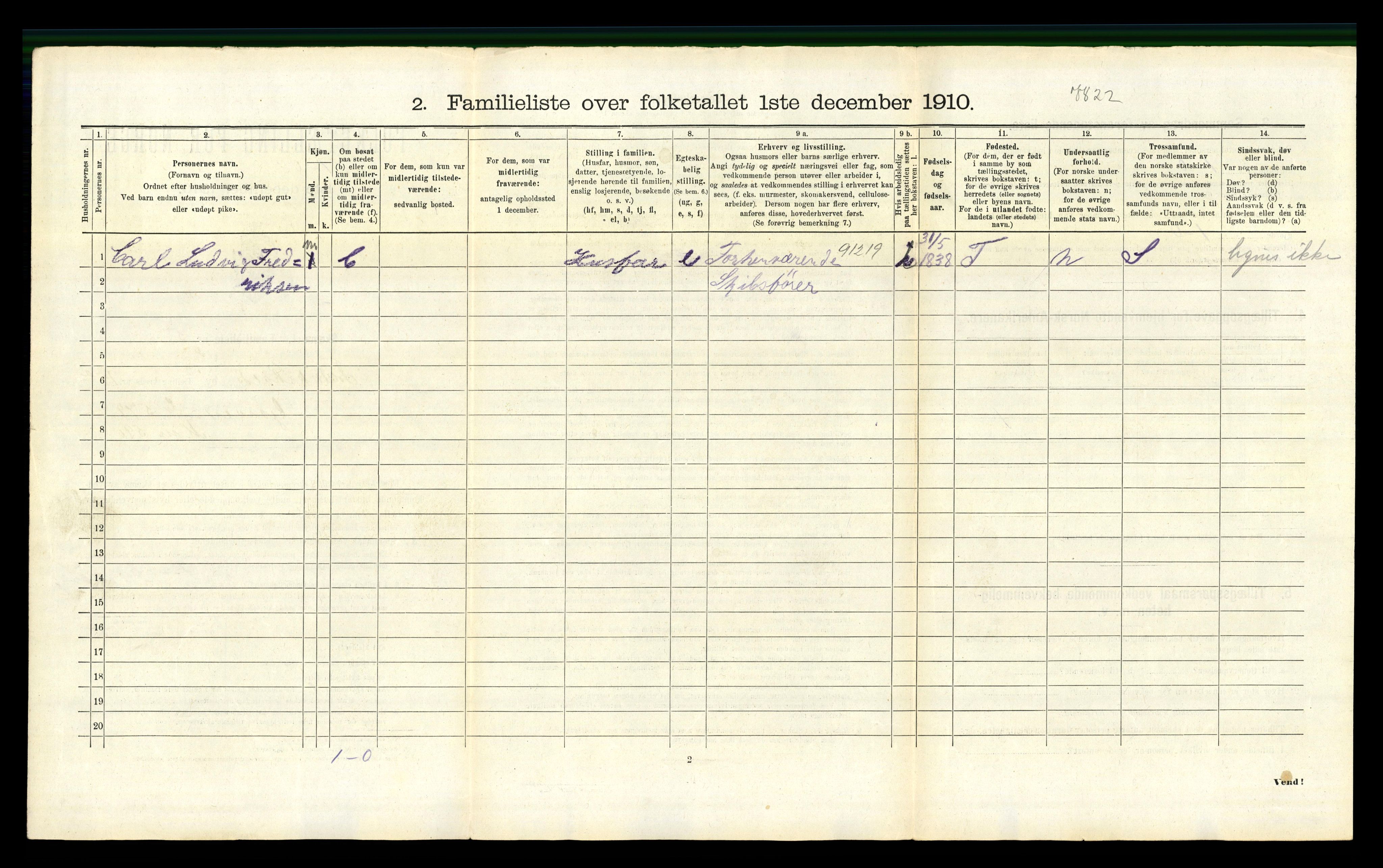 RA, 1910 census for Fredrikshald, 1910, p. 4907