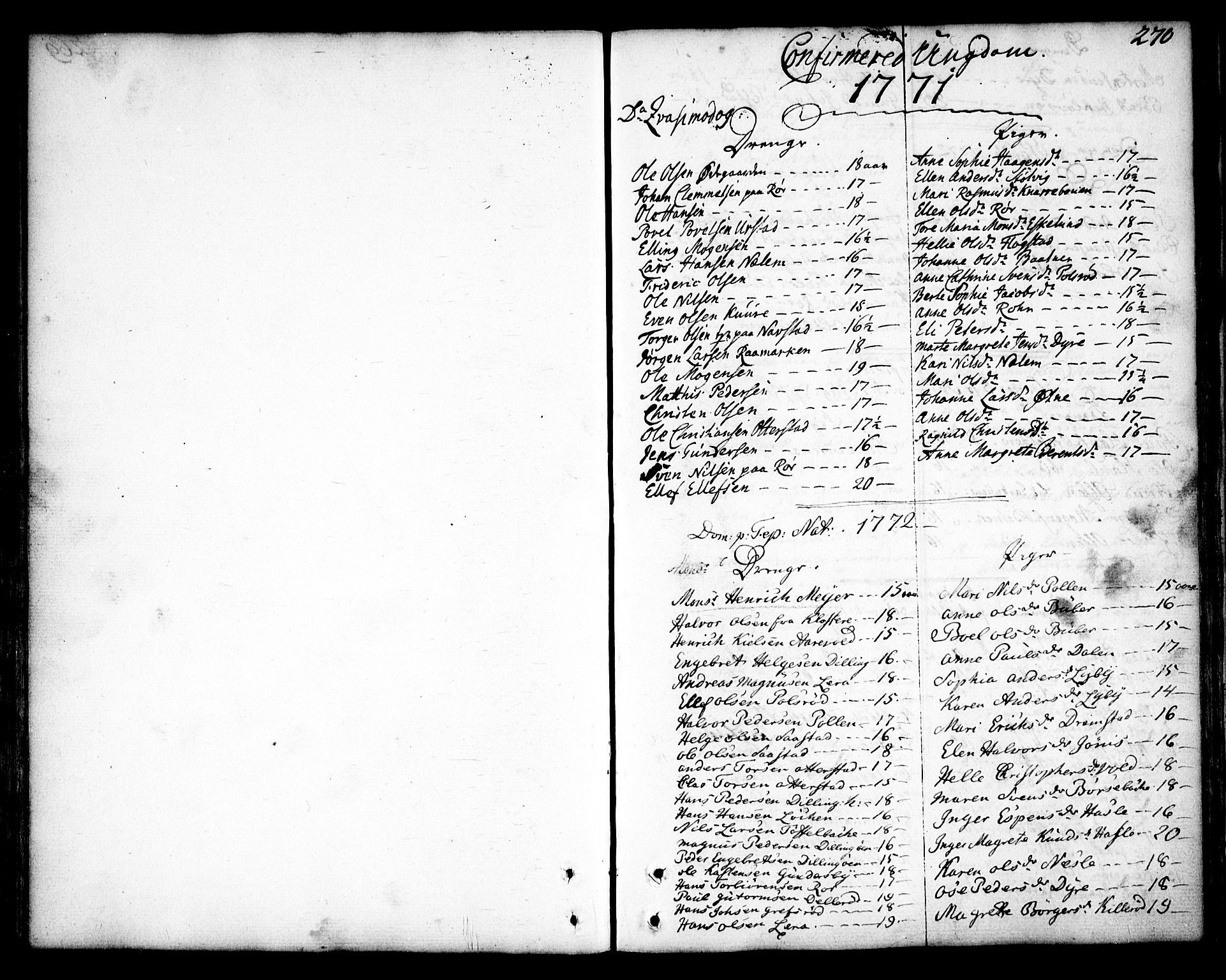 Rygge prestekontor Kirkebøker, SAO/A-10084b/F/Fa/L0002: Parish register (official) no. 2, 1771-1814, p. 270