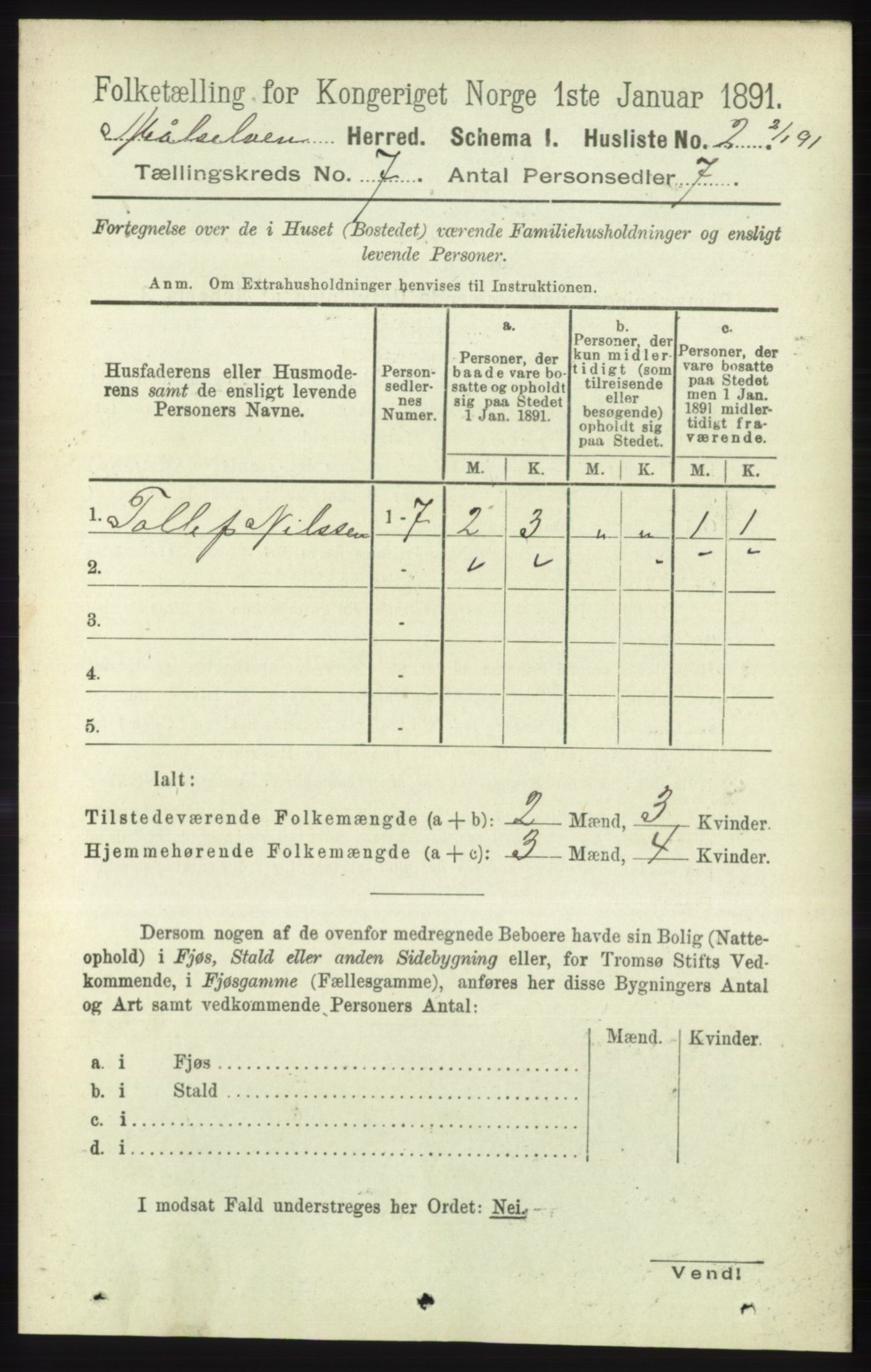 RA, 1891 census for 1924 Målselv, 1891, p. 2173