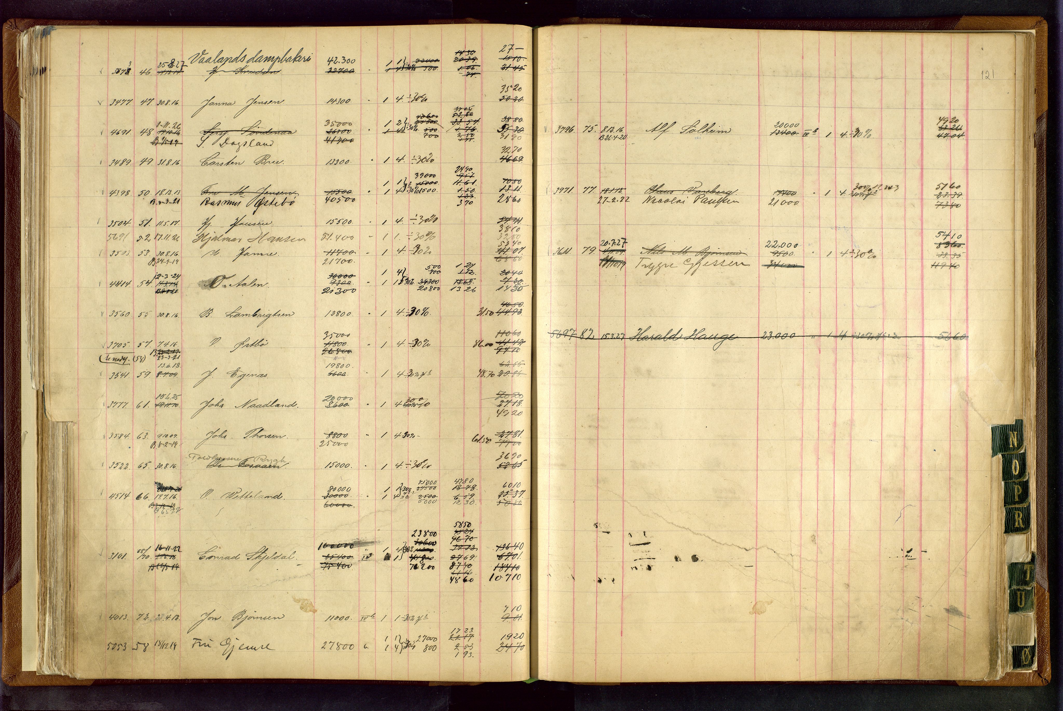 Norges Brannkasse Stavanger, AV/SAST-A-102143/F/Fc/L0003: Brannkontingentprotokoll, 1910-1924, p. 120b-121a