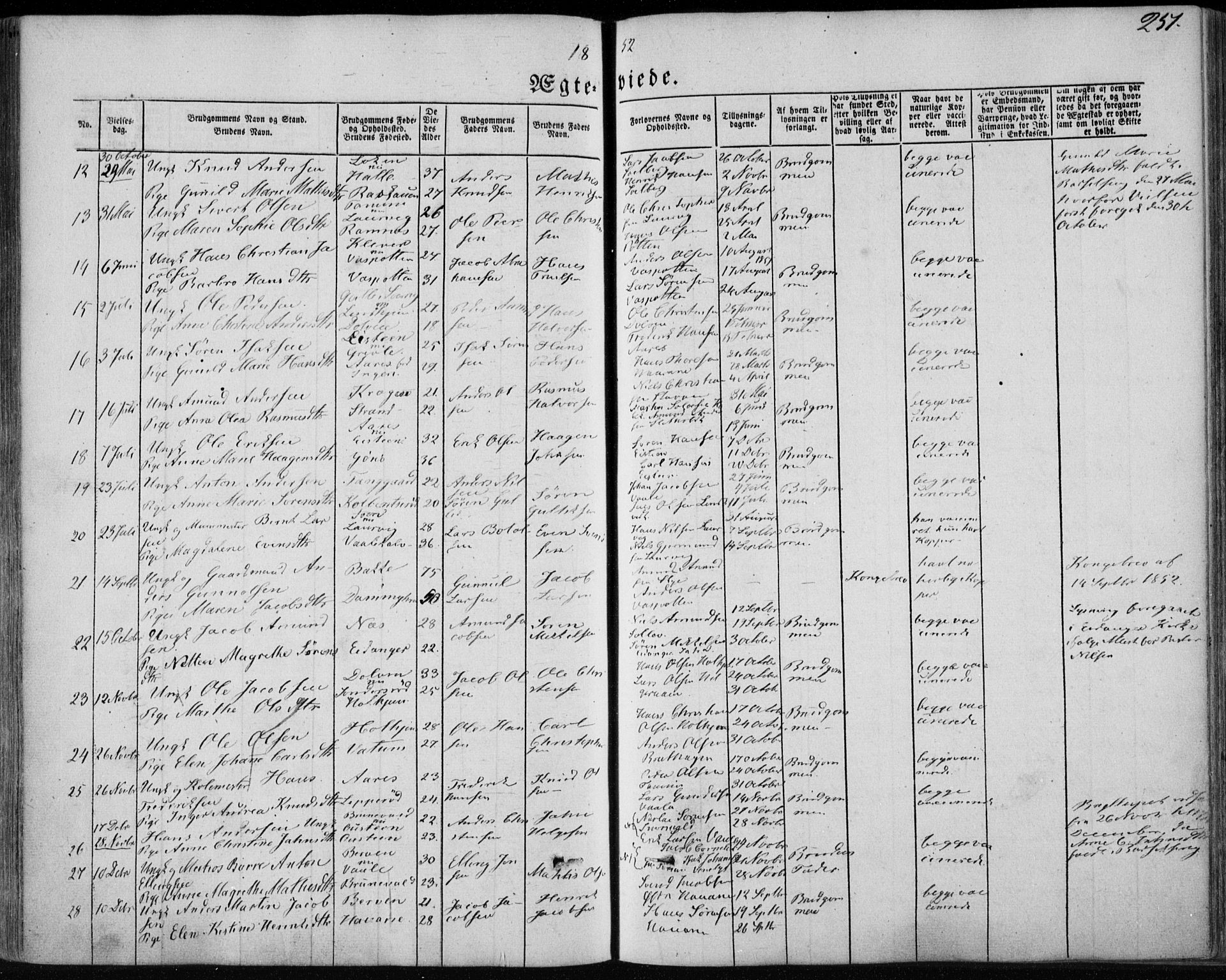 Brunlanes kirkebøker, AV/SAKO-A-342/F/Fa/L0004: Parish register (official) no. I 4, 1846-1862, p. 251