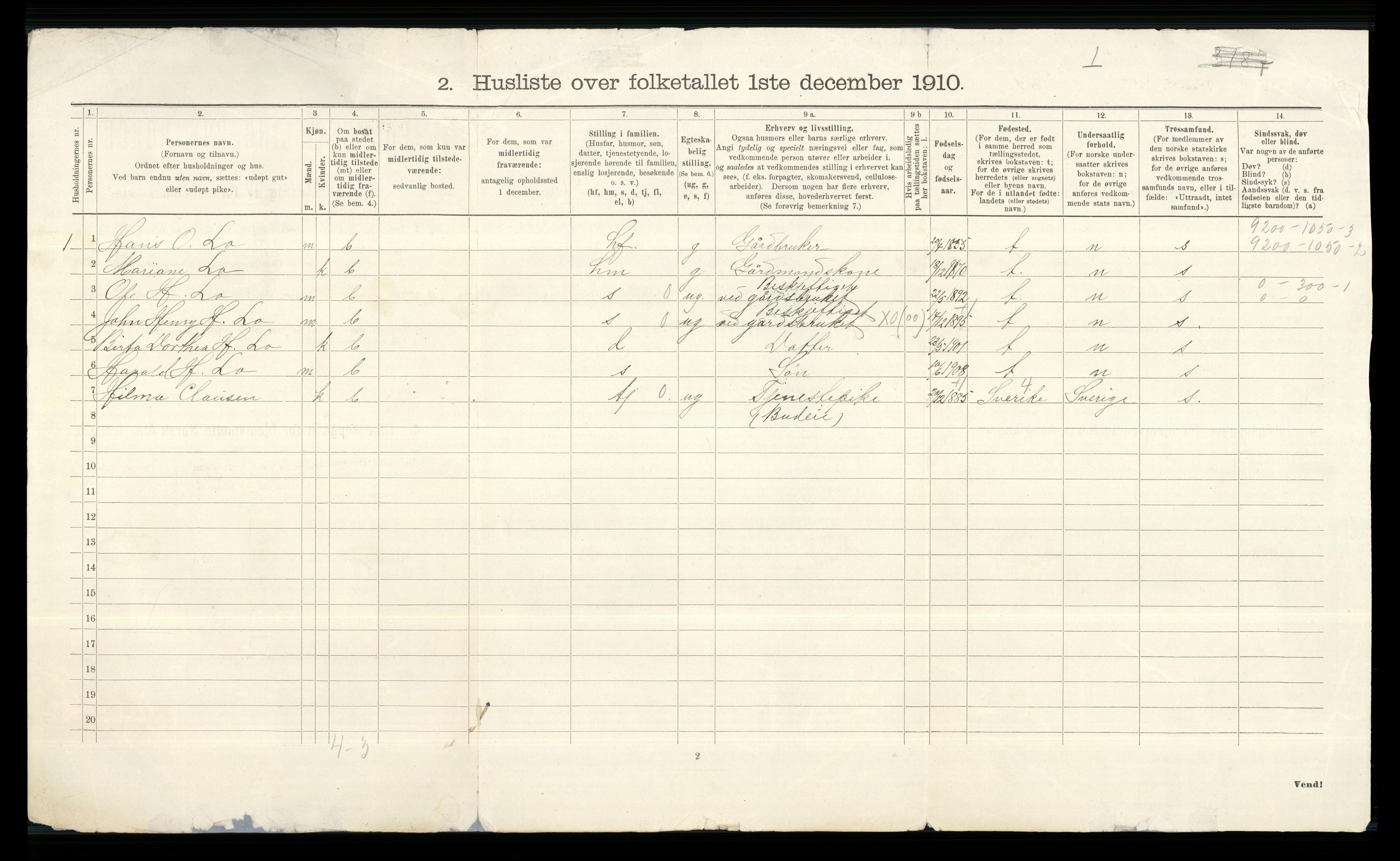 RA, 1910 census for Øvre Eiker, 1910, p. 92