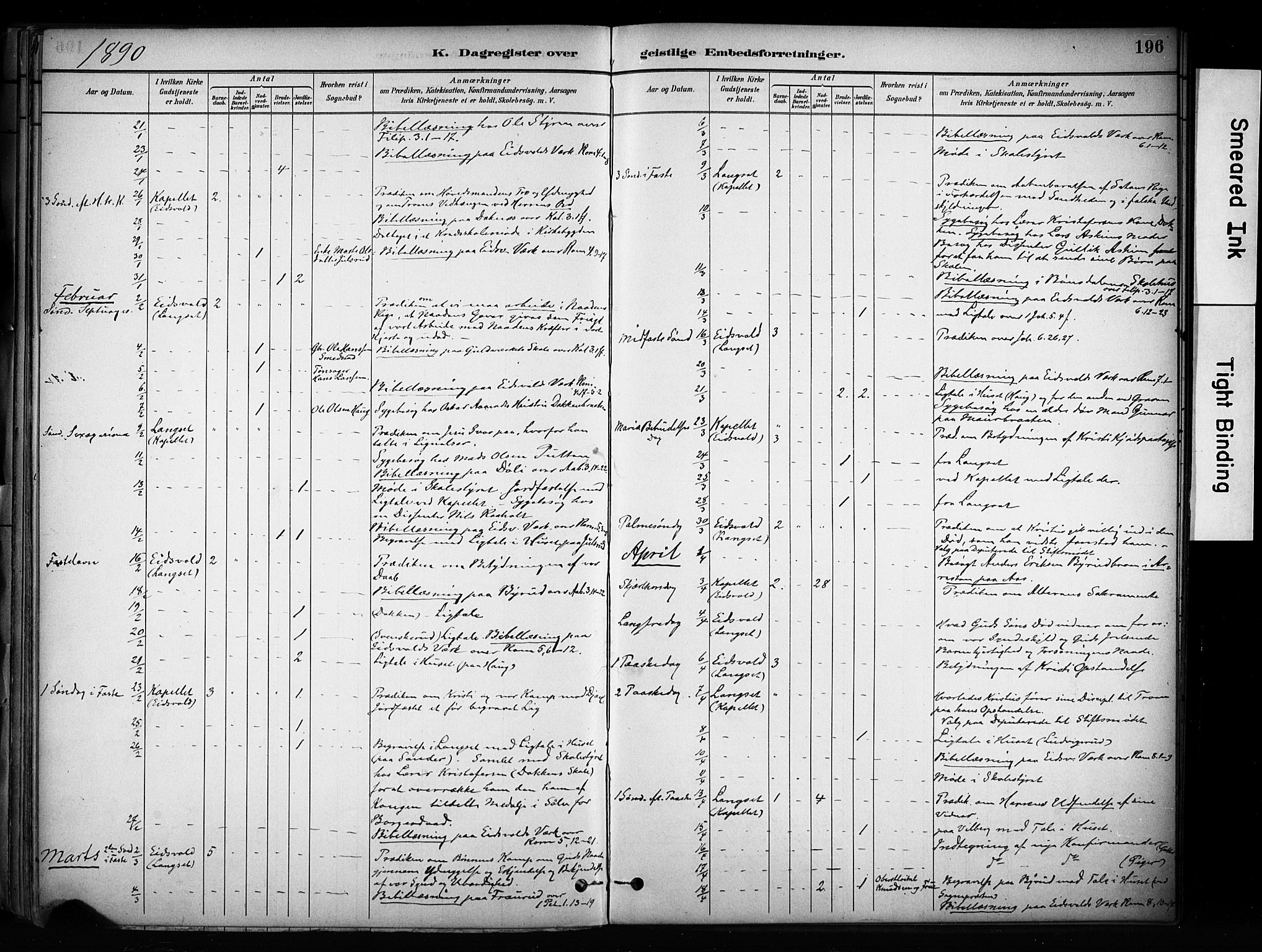 Eidsvoll prestekontor Kirkebøker, AV/SAO-A-10888/F/Fa/L0003: Parish register (official) no. I 3, 1882-1895, p. 196