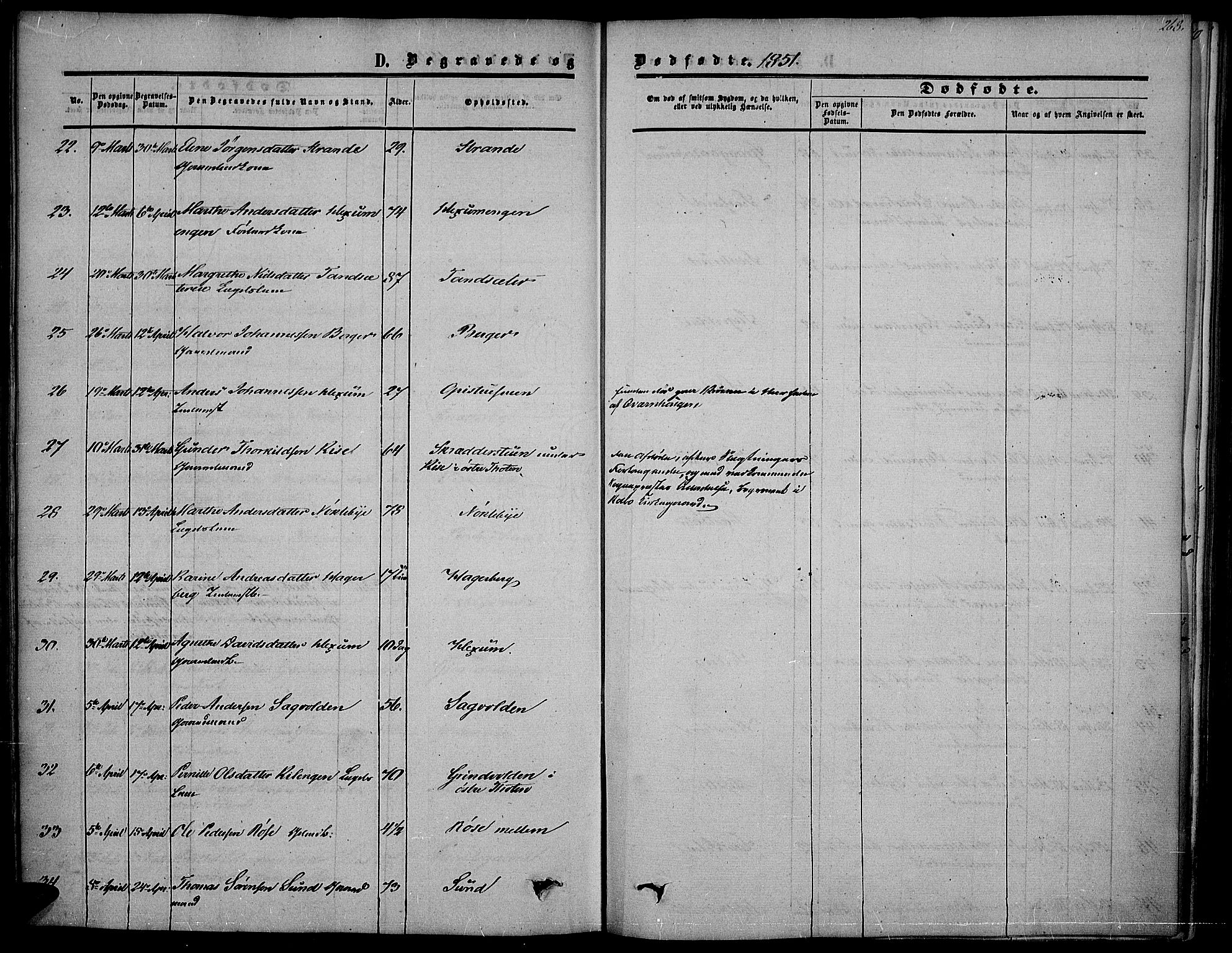 Vestre Toten prestekontor, AV/SAH-PREST-108/H/Ha/Haa/L0005: Parish register (official) no. 5, 1850-1855, p. 268