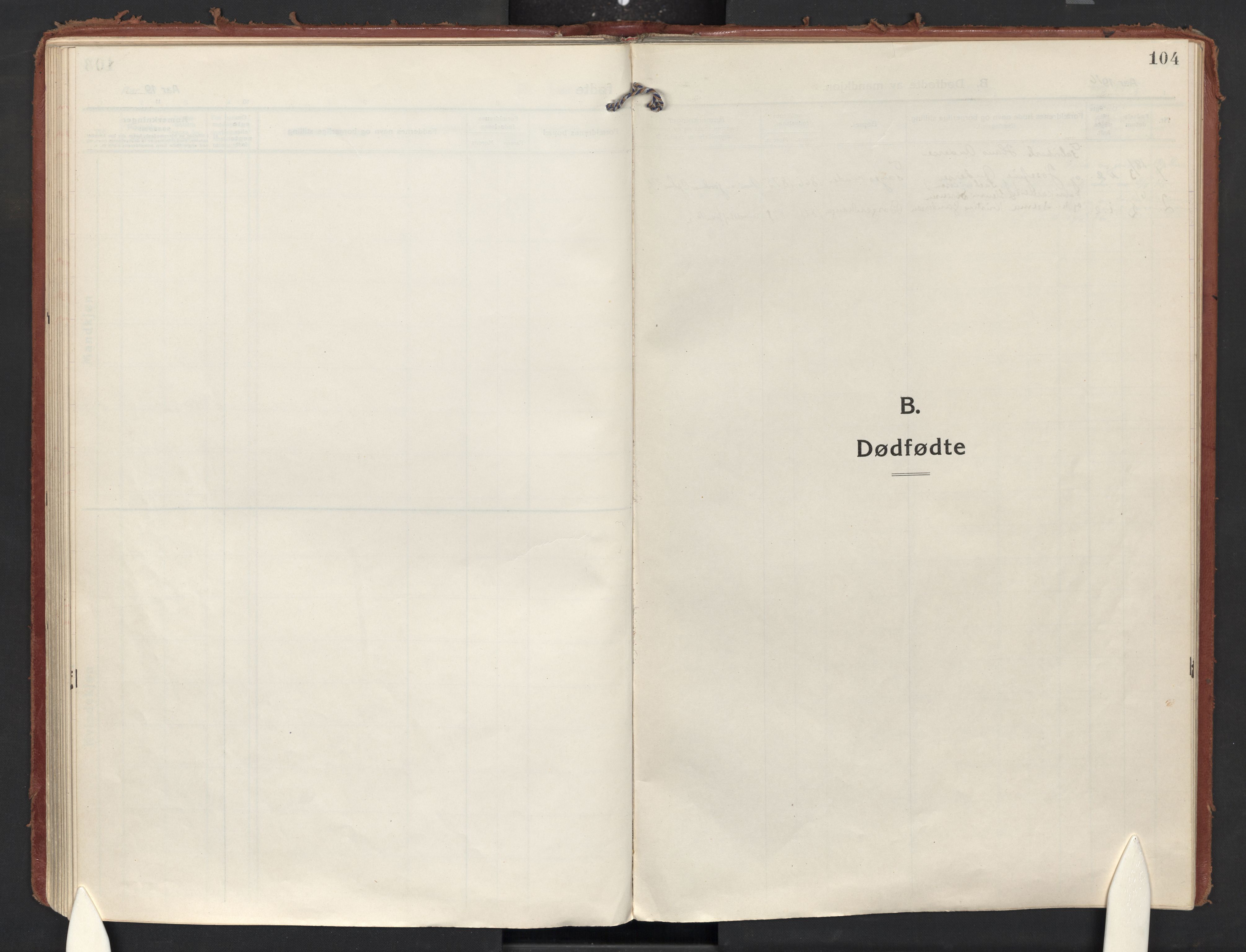 Skjeberg prestekontor Kirkebøker, AV/SAO-A-10923/F/Fd/L0001: Parish register (official) no. IV 1, 1916-1925, p. 104