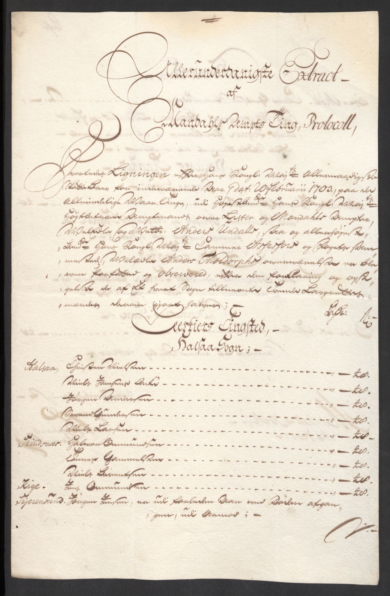 Rentekammeret inntil 1814, Reviderte regnskaper, Fogderegnskap, RA/EA-4092/R43/L2550: Fogderegnskap Lista og Mandal, 1703-1704, p. 62