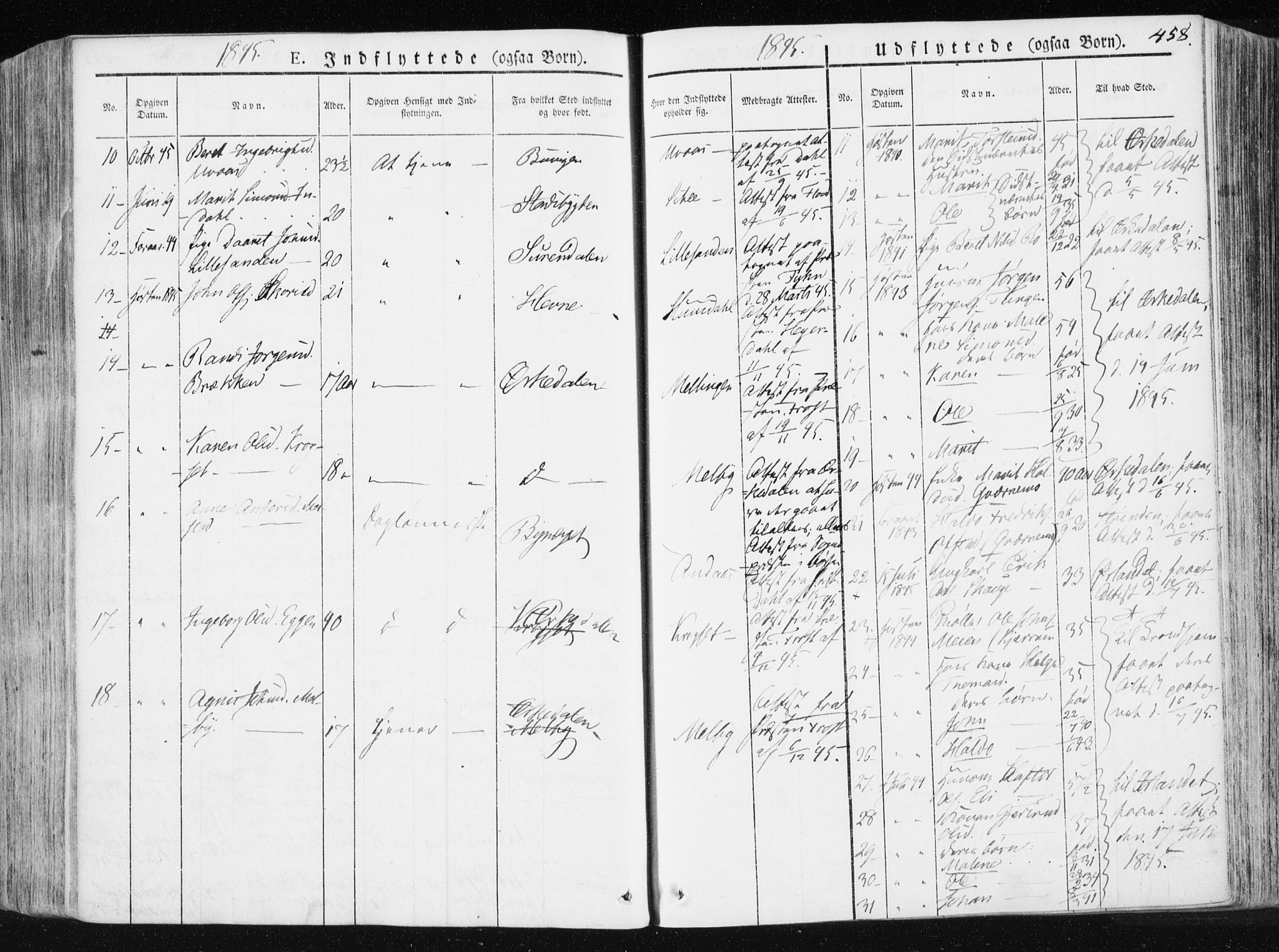 Ministerialprotokoller, klokkerbøker og fødselsregistre - Sør-Trøndelag, SAT/A-1456/665/L0771: Parish register (official) no. 665A06, 1830-1856, p. 458