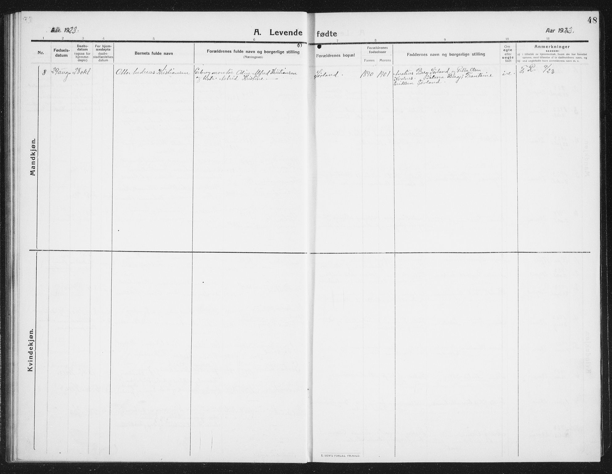 Ministerialprotokoller, klokkerbøker og fødselsregistre - Nordland, AV/SAT-A-1459/807/L0124: Parish register (copy) no. 807C02, 1910-1935, p. 48