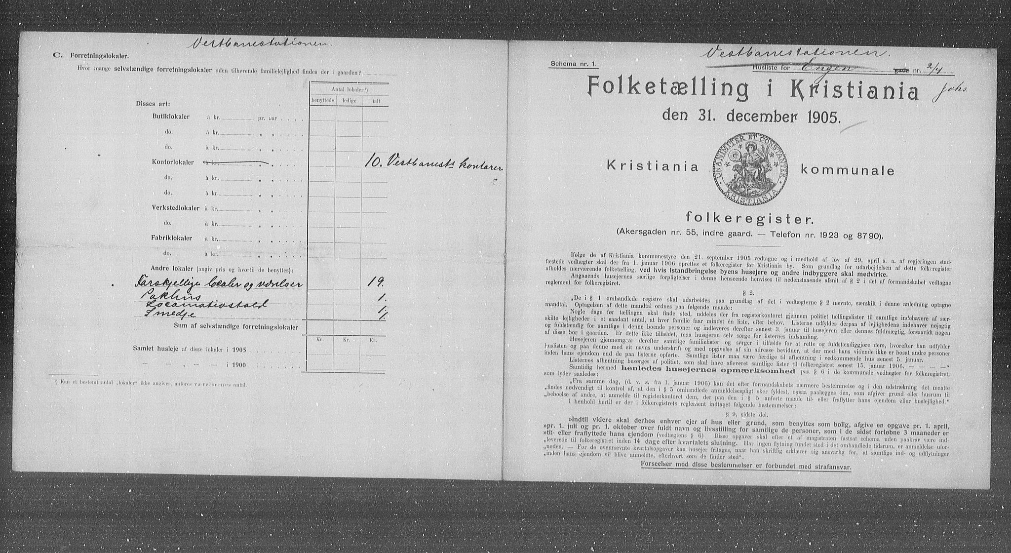 OBA, Municipal Census 1905 for Kristiania, 1905, p. 10977