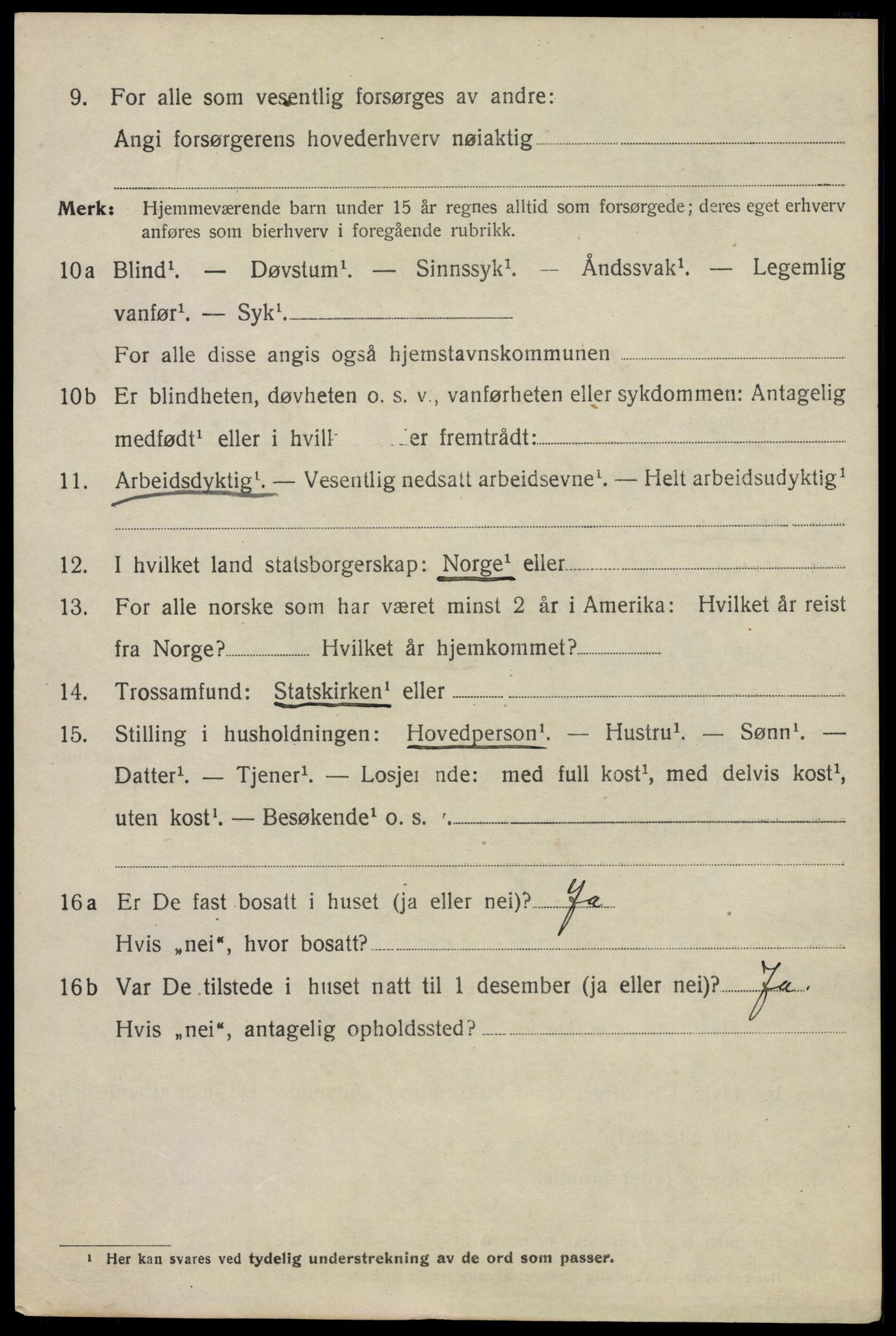 SAO, 1920 census for Vestby, 1920, p. 7392