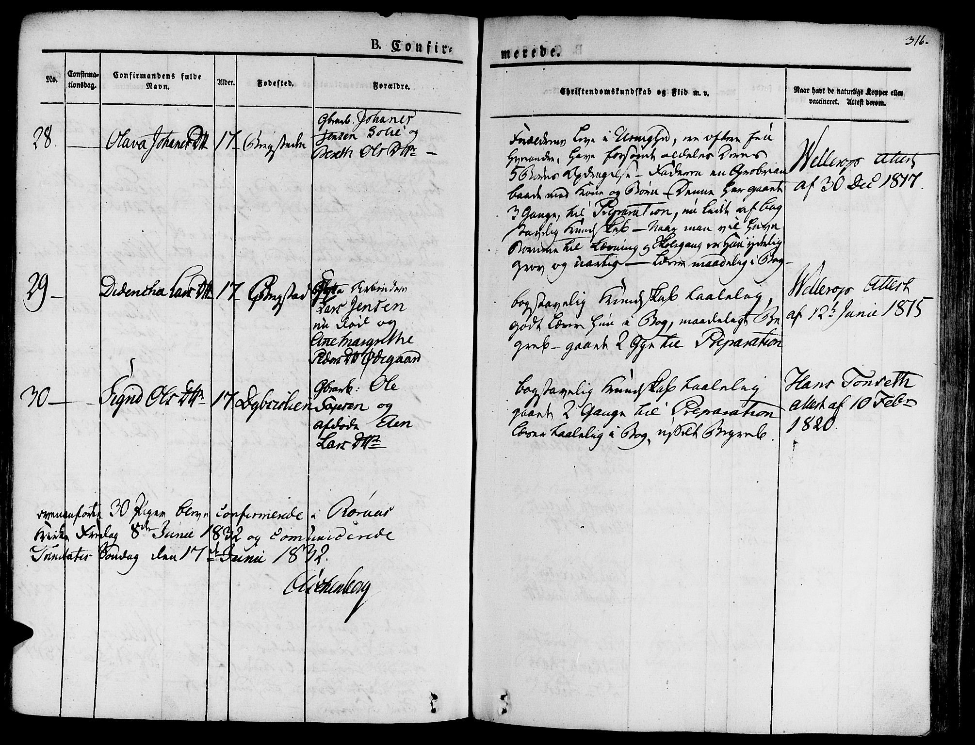 Ministerialprotokoller, klokkerbøker og fødselsregistre - Sør-Trøndelag, AV/SAT-A-1456/681/L0930: Parish register (official) no. 681A08, 1829-1844, p. 316