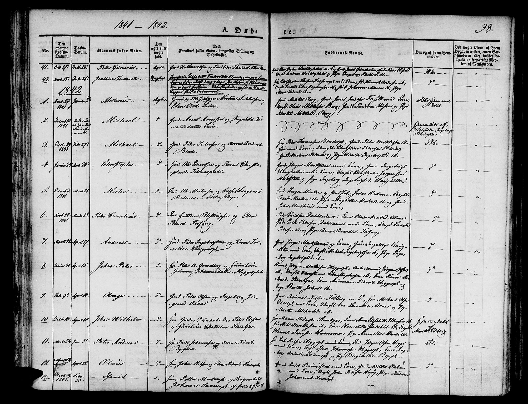 Ministerialprotokoller, klokkerbøker og fødselsregistre - Nord-Trøndelag, SAT/A-1458/746/L0445: Parish register (official) no. 746A04, 1826-1846, p. 38