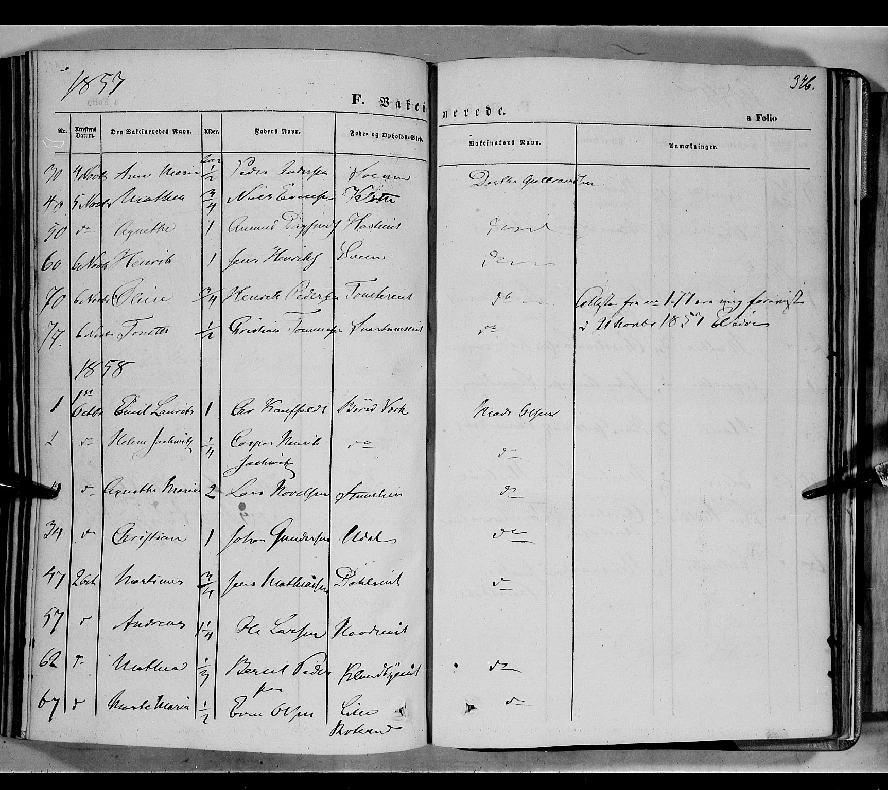 Biri prestekontor, AV/SAH-PREST-096/H/Ha/Haa/L0005: Parish register (official) no. 5, 1843-1854, p. 346