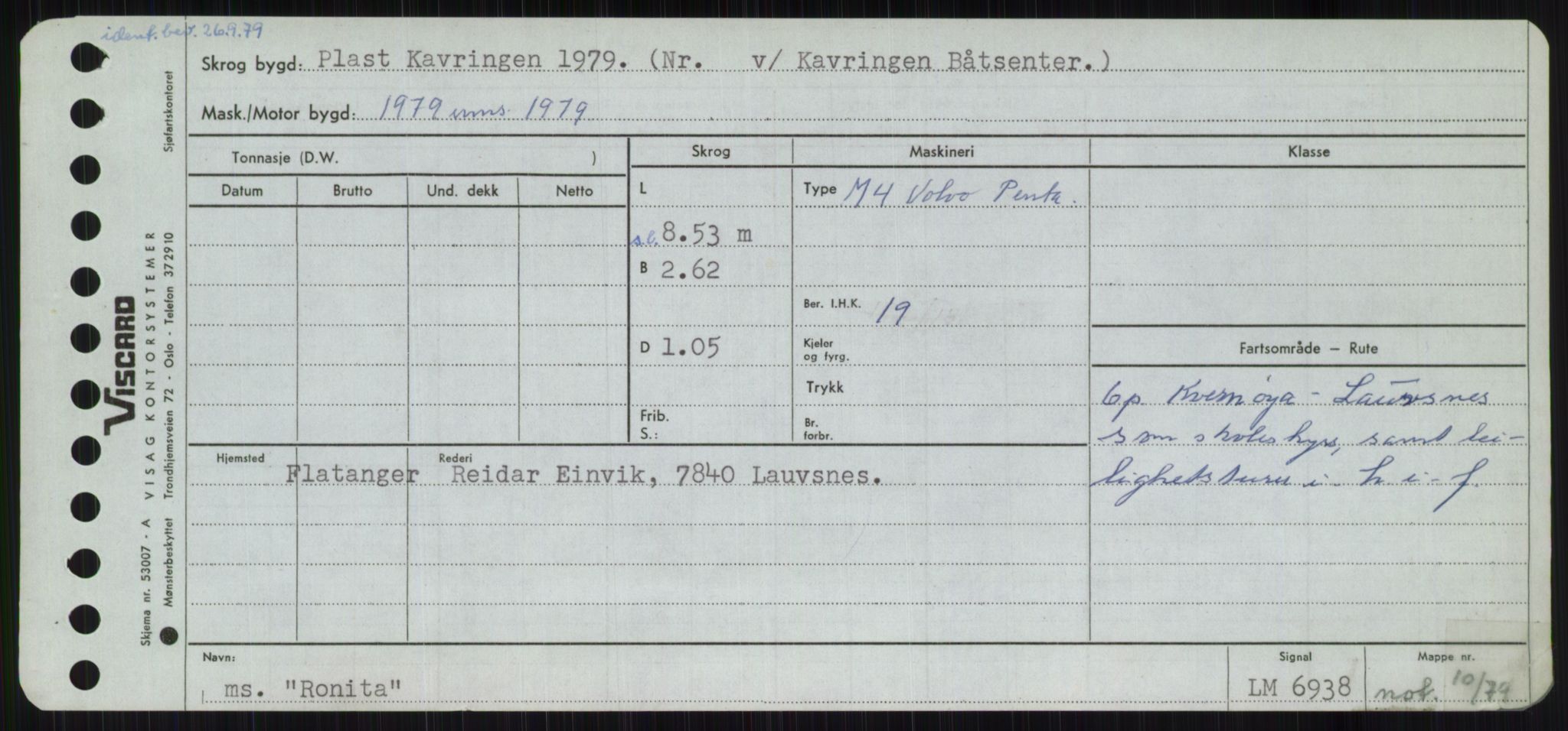 Sjøfartsdirektoratet med forløpere, Skipsmålingen, AV/RA-S-1627/H/Ha/L0004/0002: Fartøy, Mas-R / Fartøy, Odin-R, p. 831