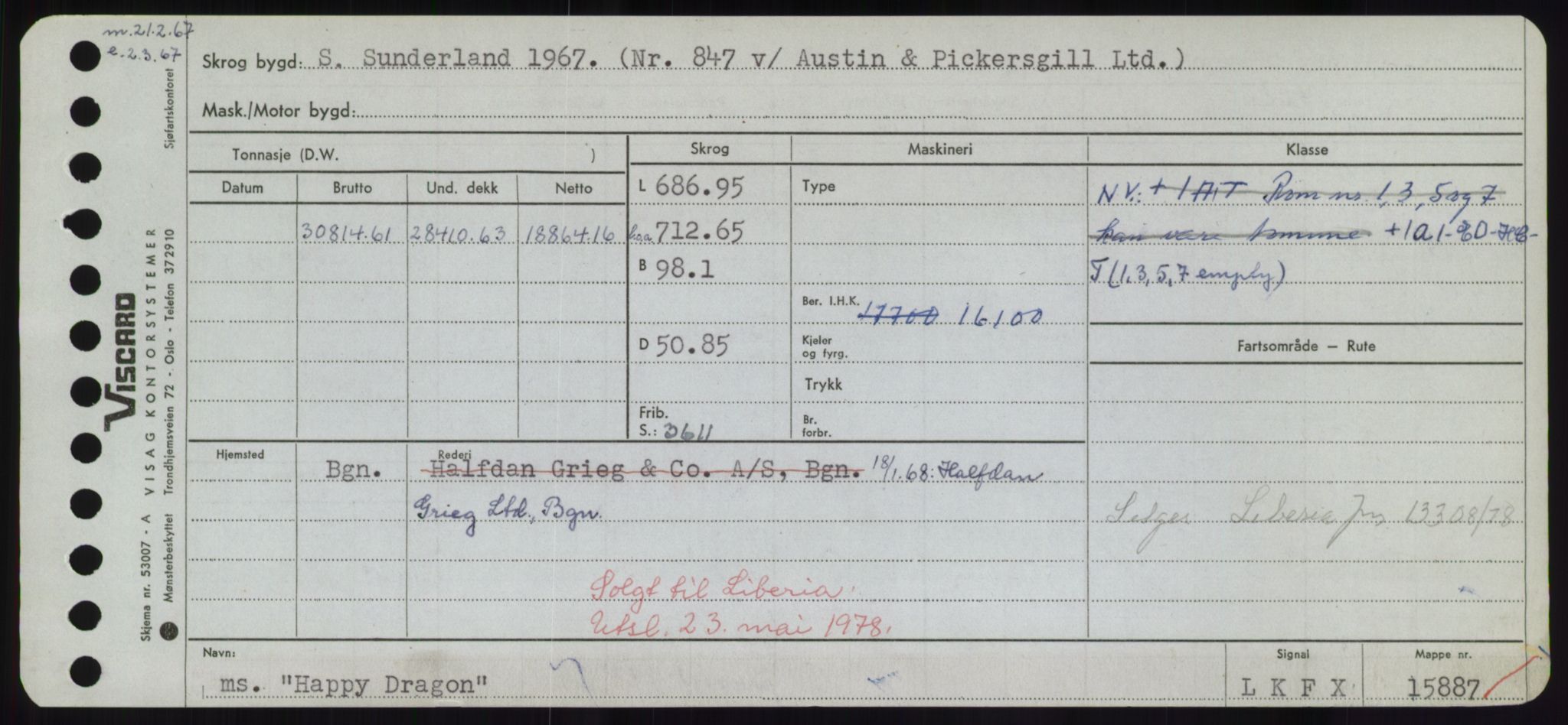 Sjøfartsdirektoratet med forløpere, Skipsmålingen, RA/S-1627/H/Hd/L0014: Fartøy, H-Havl, p. 275