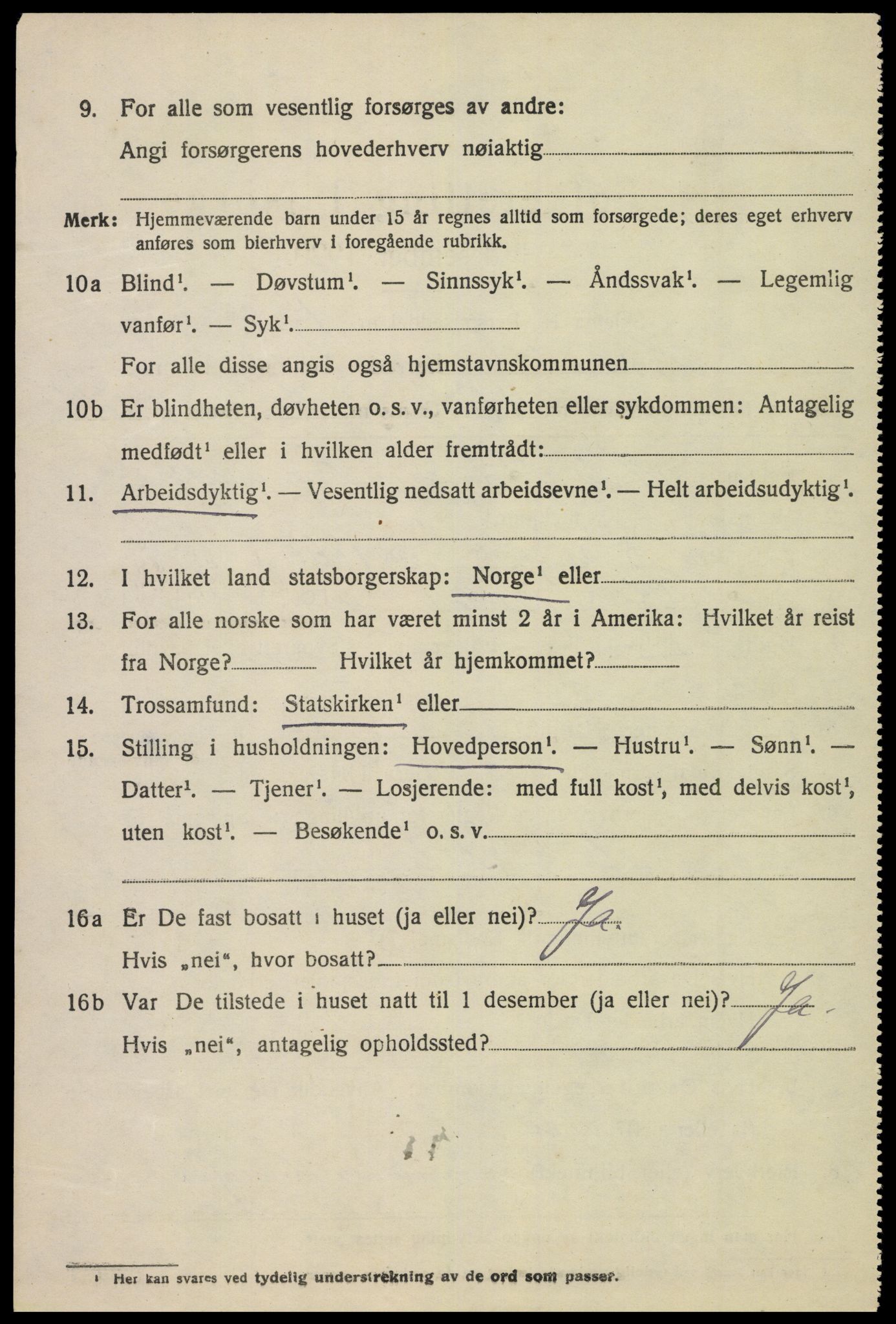 SAK, 1920 census for Lista, 1920, p. 3932