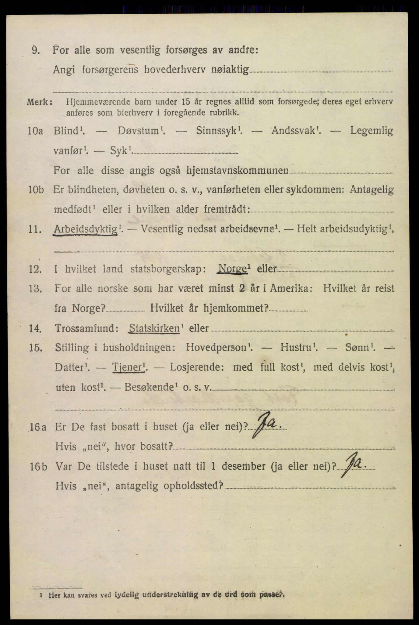 SAK, 1920 census for Mykland, 1920, p. 1341