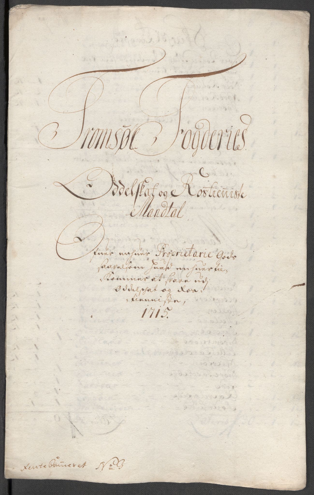 Rentekammeret inntil 1814, Reviderte regnskaper, Fogderegnskap, AV/RA-EA-4092/R68/L4761: Fogderegnskap Senja og Troms, 1715, p. 72