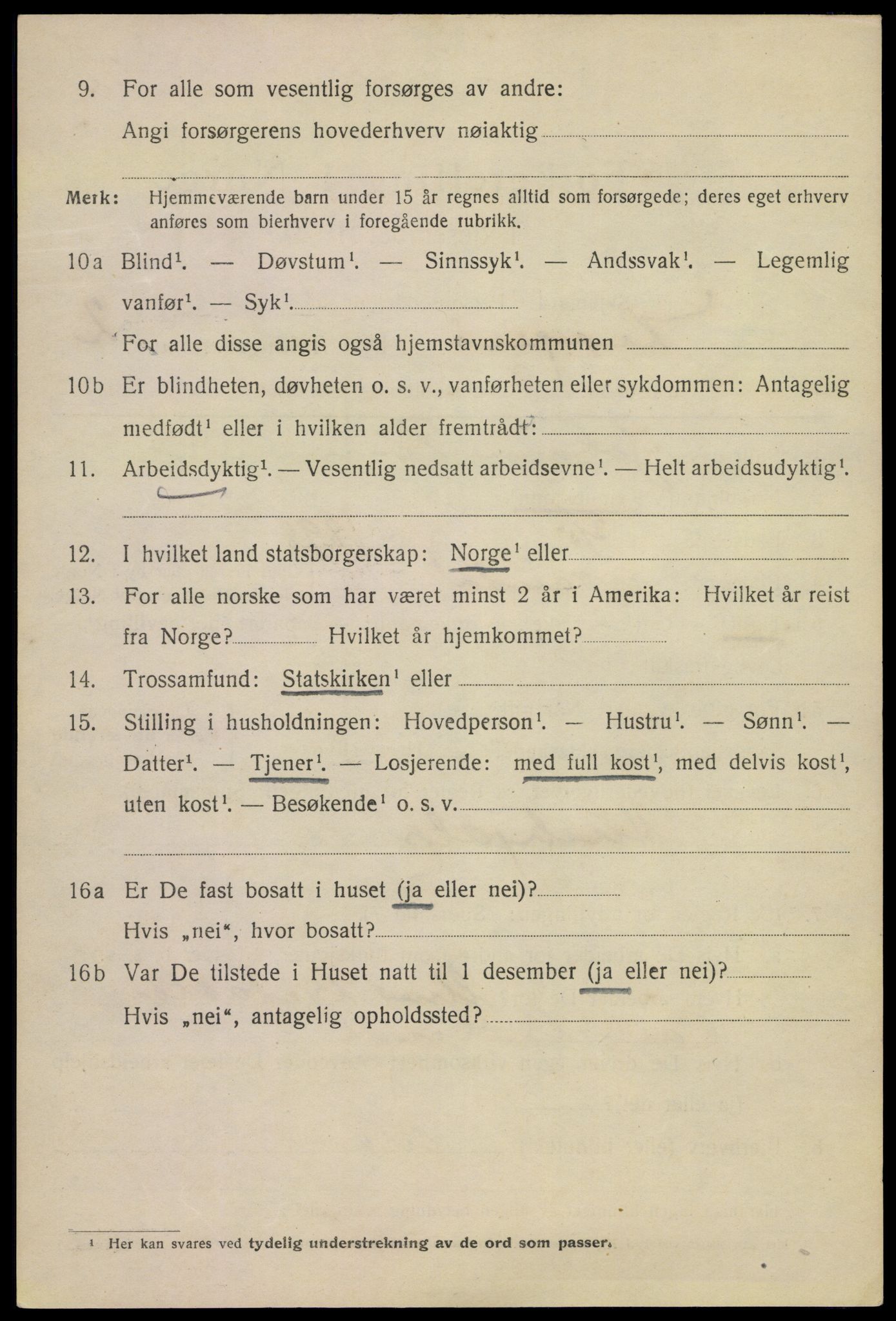 SAKO, 1920 census for Kragerø, 1920, p. 5420
