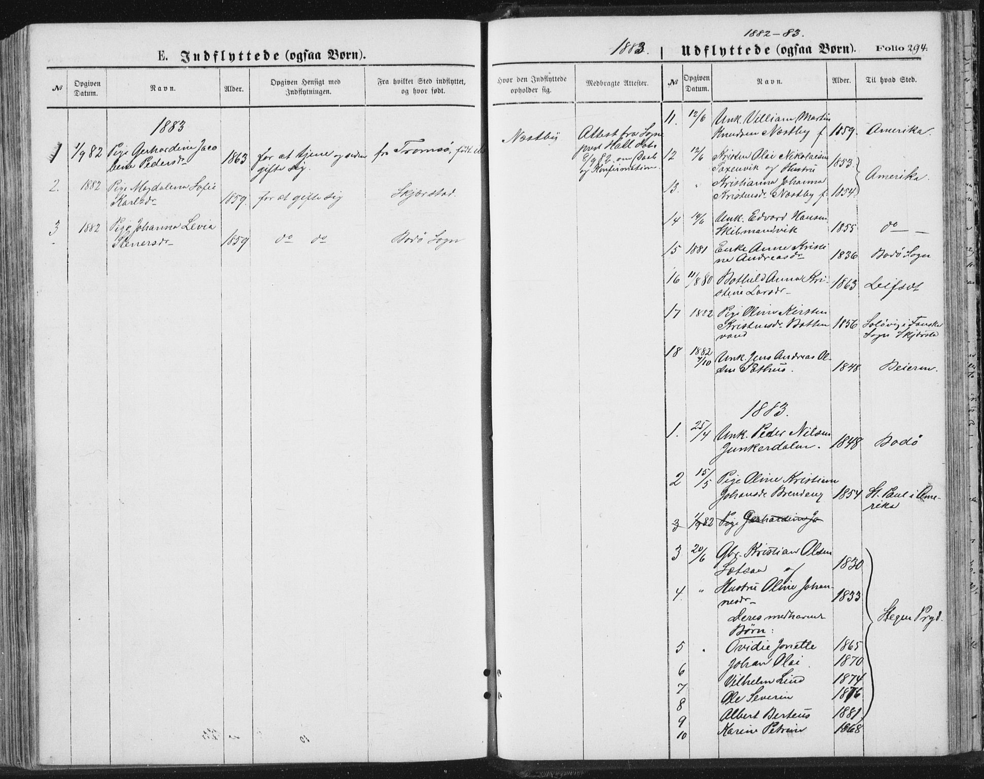 Ministerialprotokoller, klokkerbøker og fødselsregistre - Nordland, SAT/A-1459/847/L0668: Parish register (official) no. 847A08, 1872-1886, p. 294