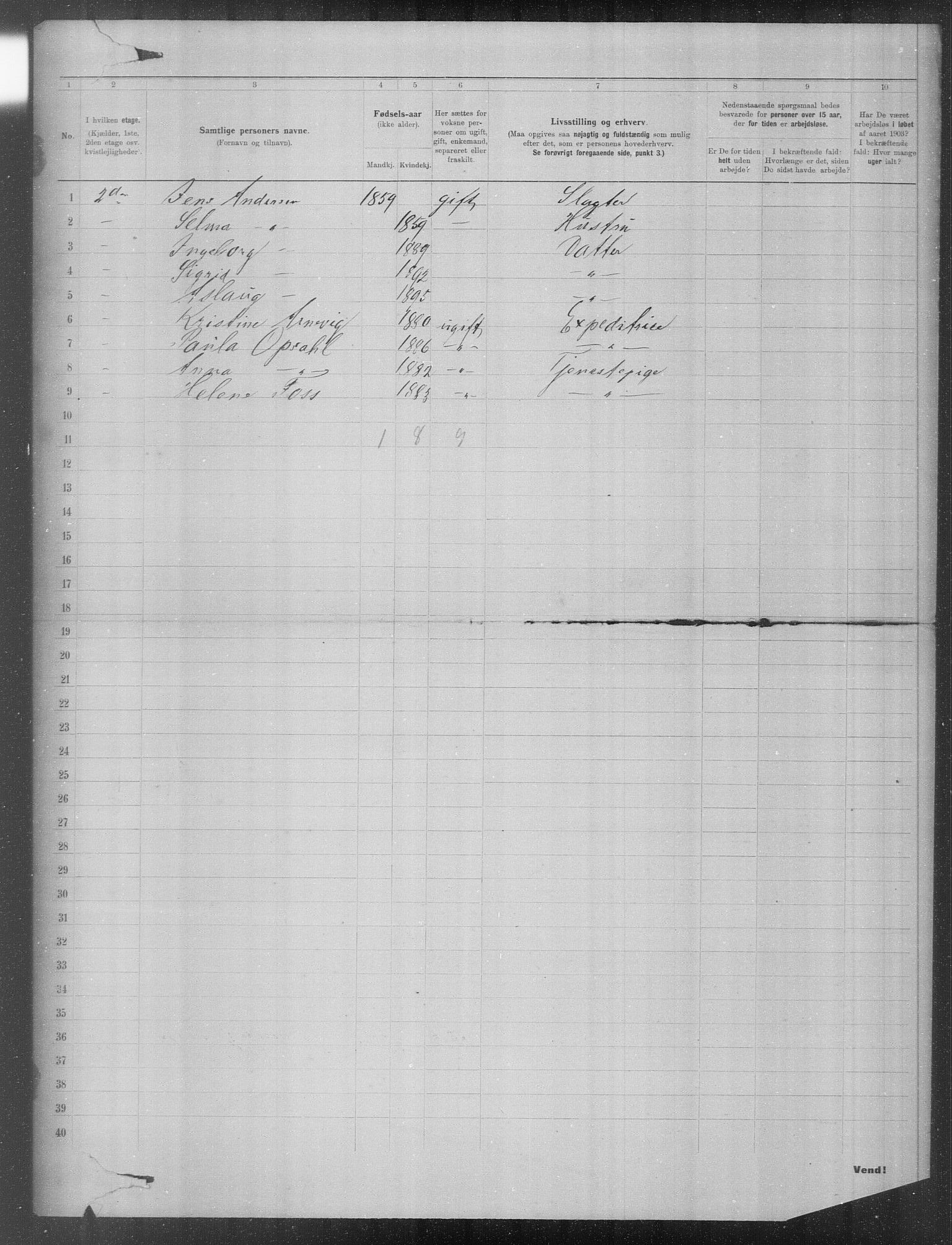 OBA, Municipal Census 1903 for Kristiania, 1903, p. 22695