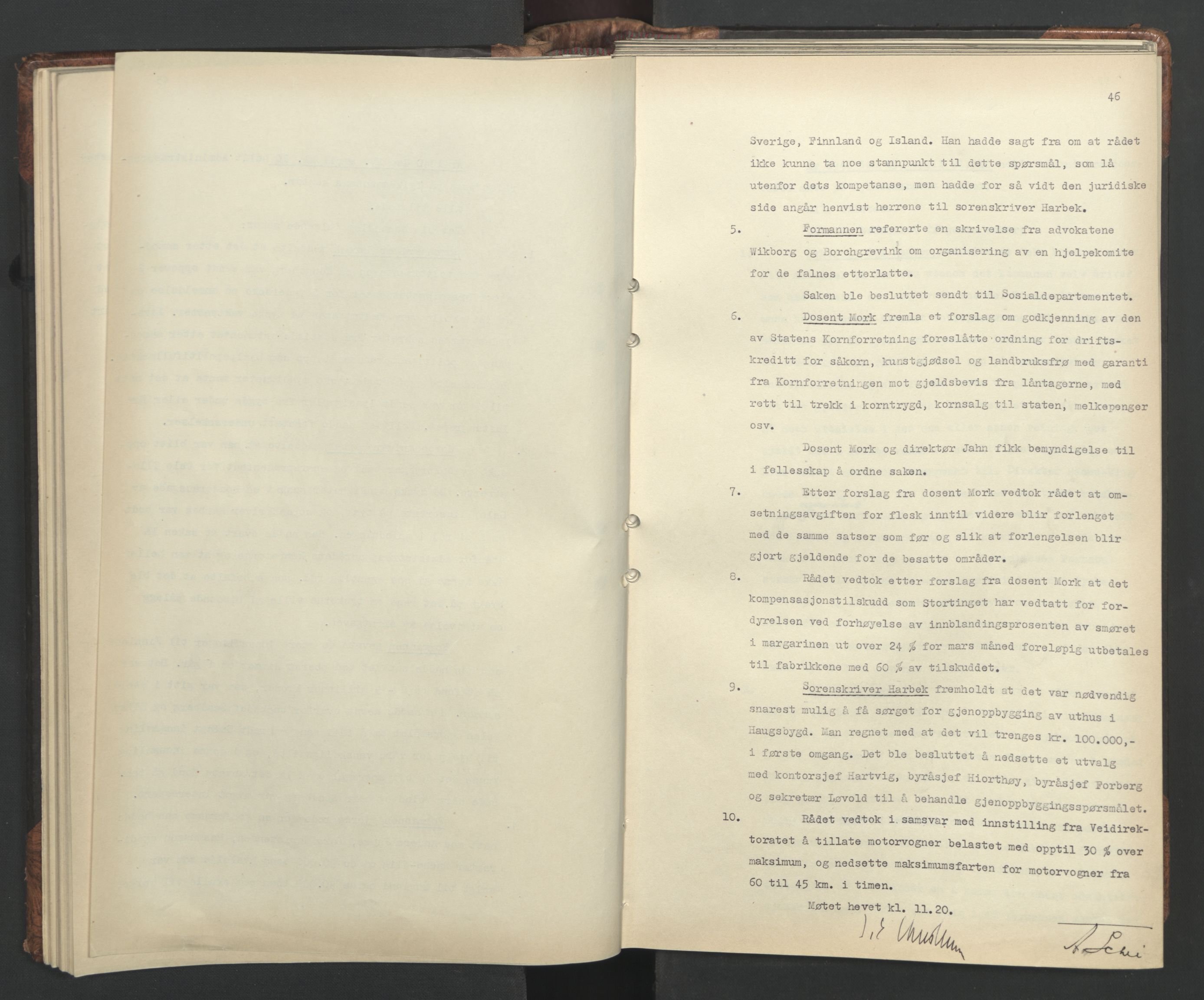Administrasjonsrådet, AV/RA-S-1004/A/L0001: Møteprotokoll med tillegg 15/4-25/9, 1940, p. 46